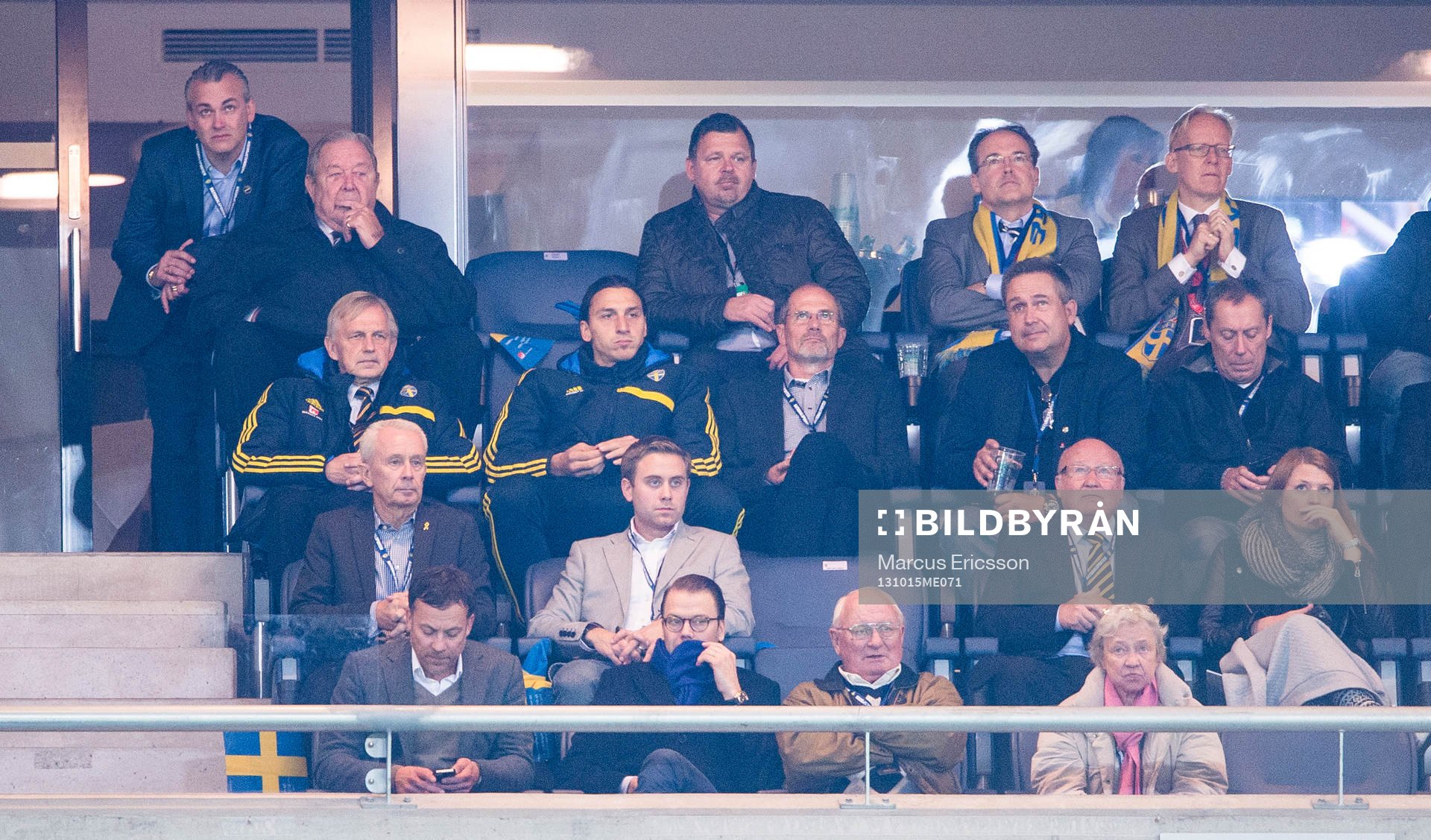 På VIP-läktaren satt bl.a. Lennart Johansson, Zlatan