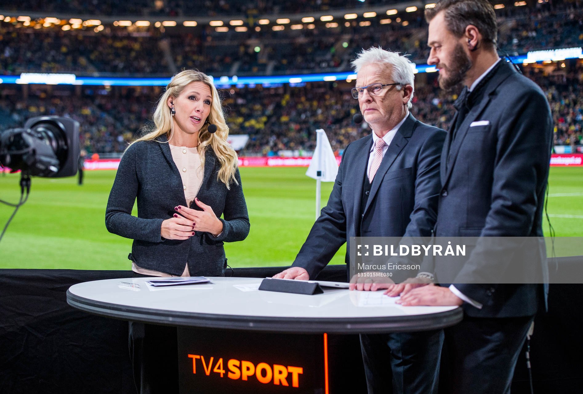 TV4s Anna Brolin, Hasse Backe och Olof Lundh
