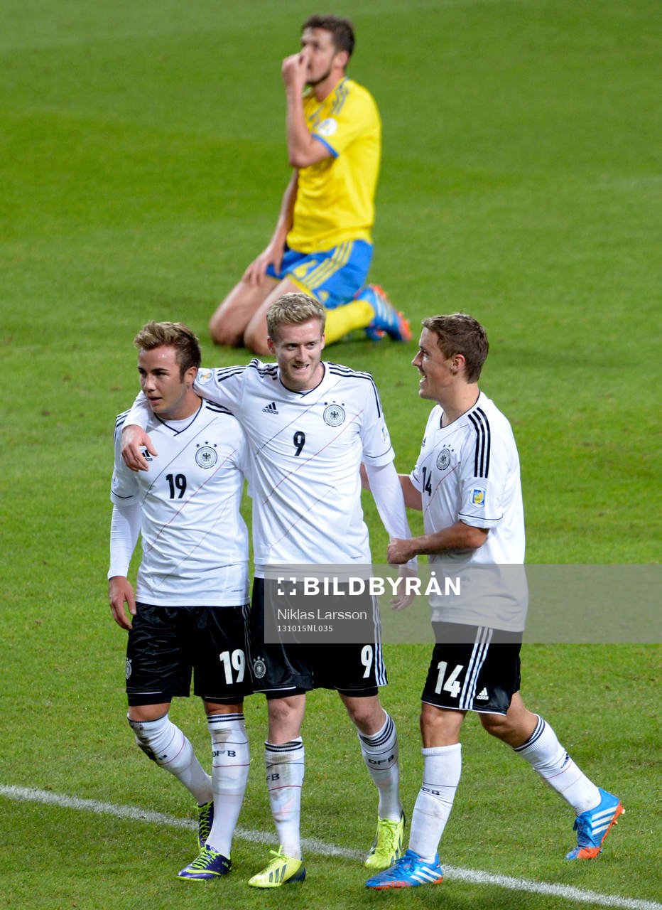 Tysklands Mario Götze, André Schürrle och Max Kruse