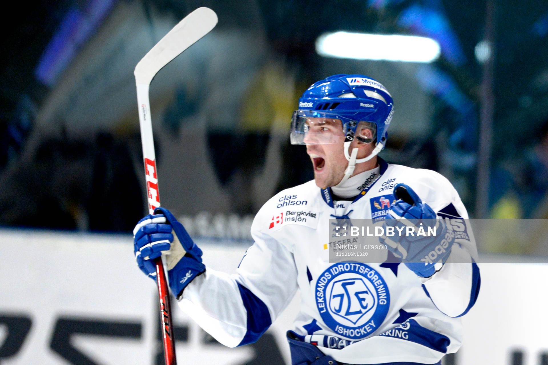 Leksands Patrik Hersley jublar