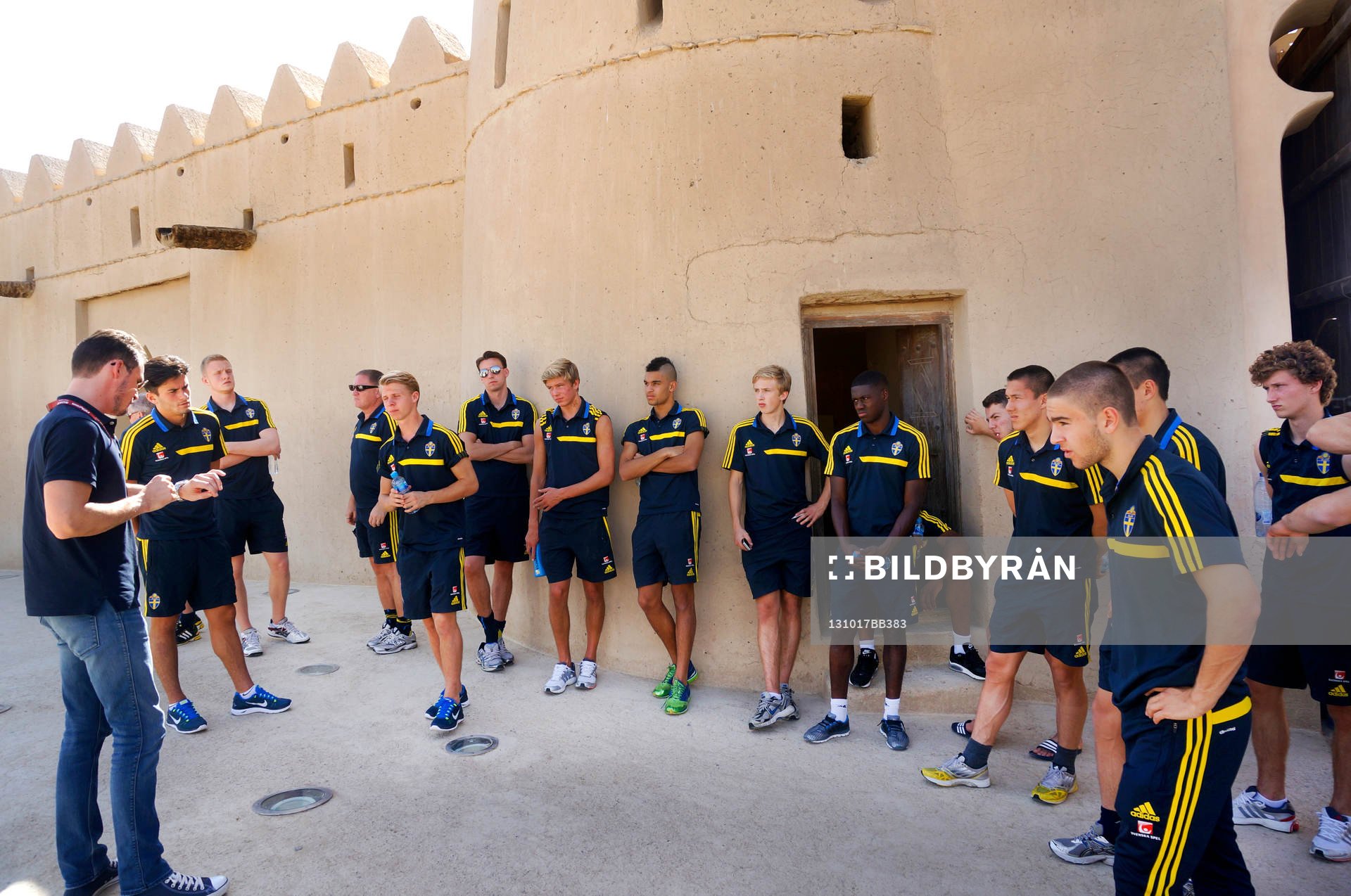 det svenska U17-landslaget på utflykt i till Al Jahili