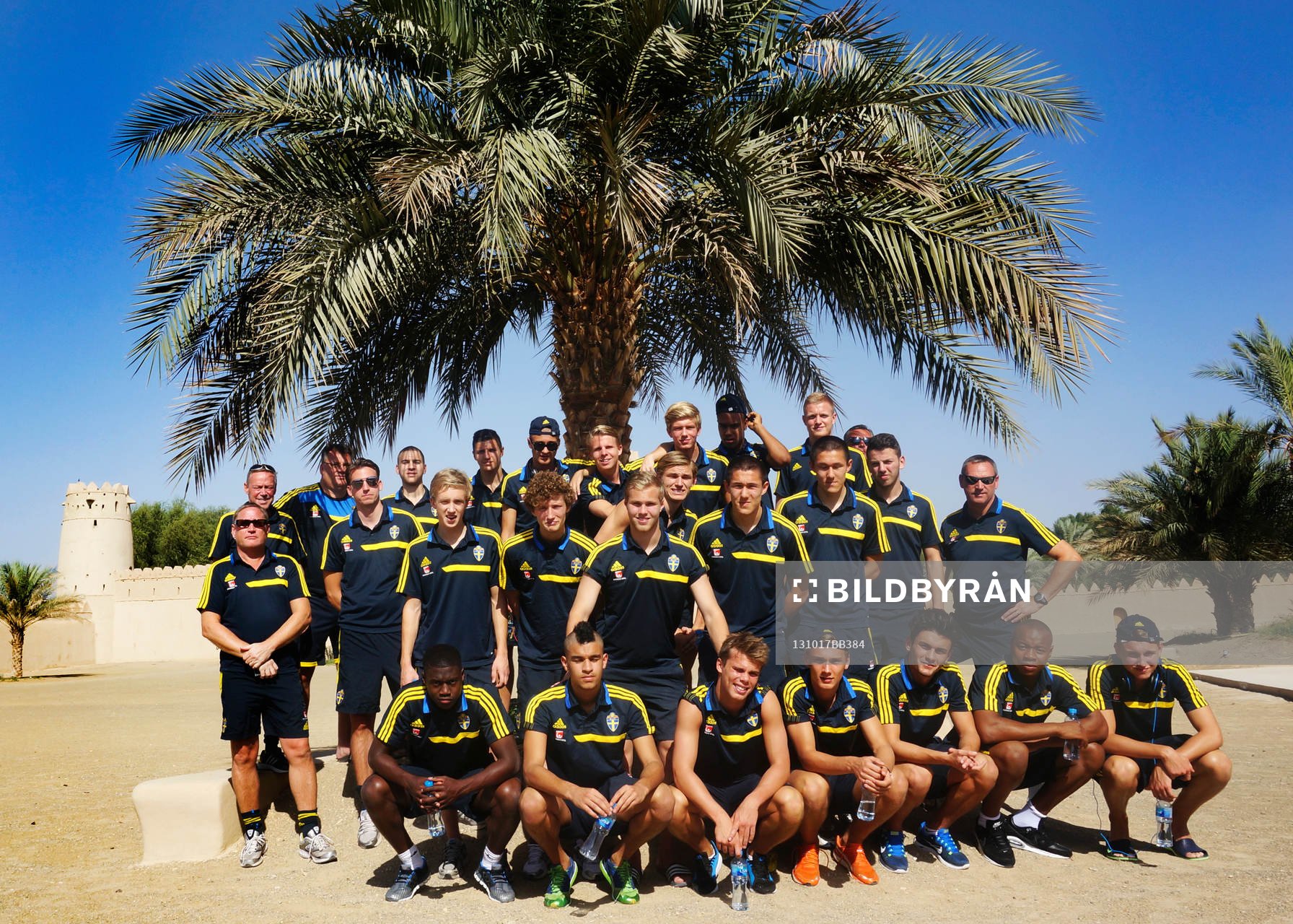 det svenska U17-landslaget på utflykt i till Al Jahili