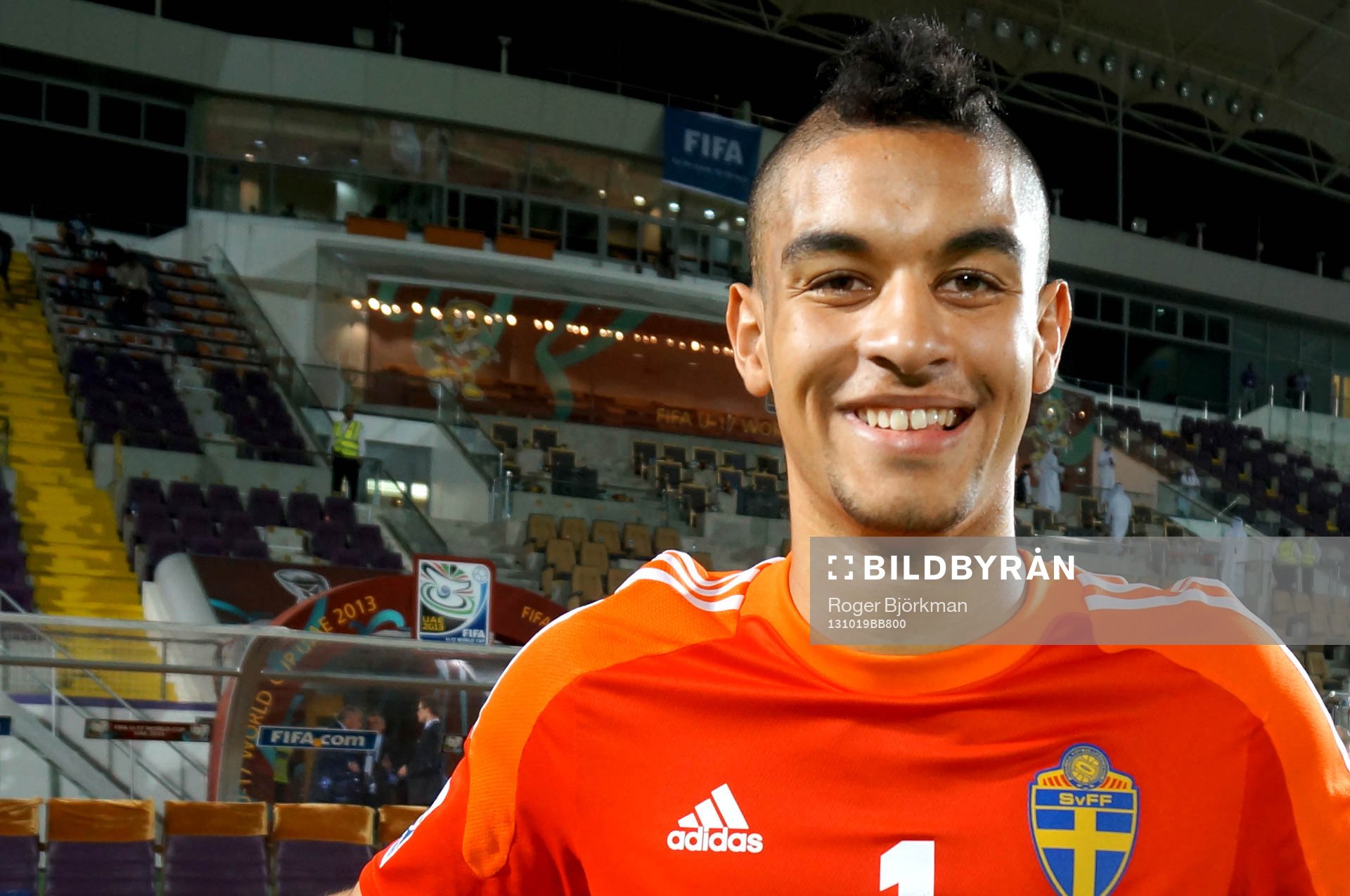 I denna handout-bild från Svenska Fotbollförbundet ses
