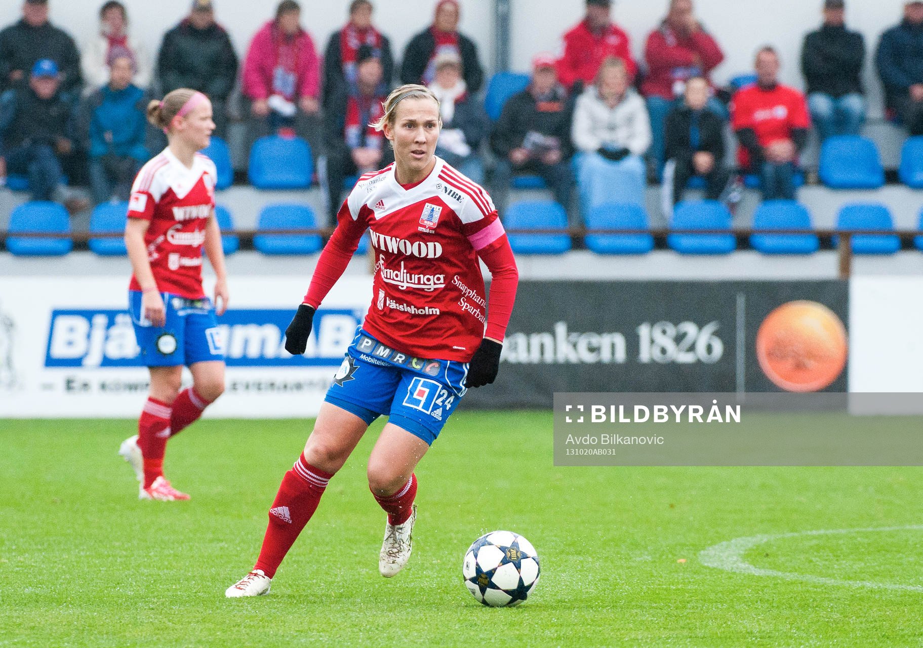 Vittsjös Kirsty Yallop under damallsvenska matchen mellan Vittsjö och Örebro den 20 oktober 2013 i Vittsjö 