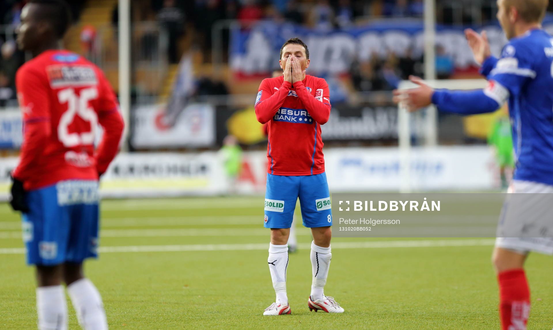 Besviken Helsingborgs Ardian Gashi  i matchen mellan
