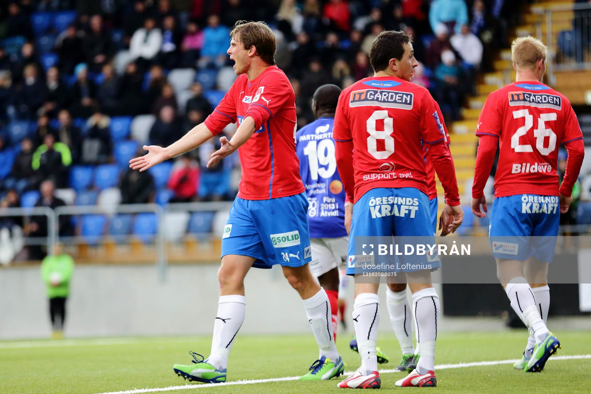 Helsingborgs Erland Hanstveit reagerar