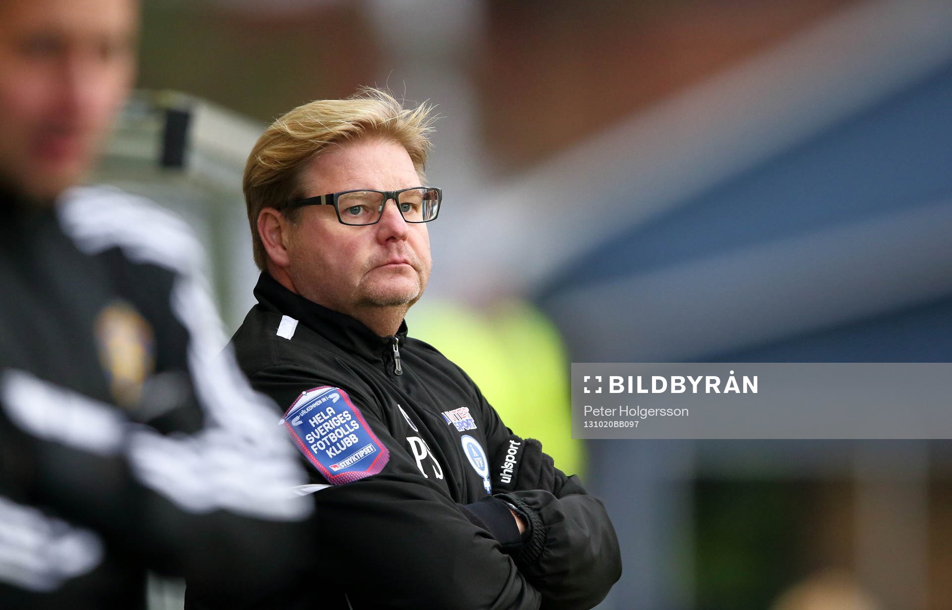 Åtvidabergs Tränare Peter Swärdh i matchen mellan