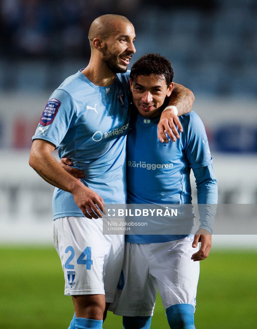 Malmös Guillermo Molins och Ricardo Ferreira jublar