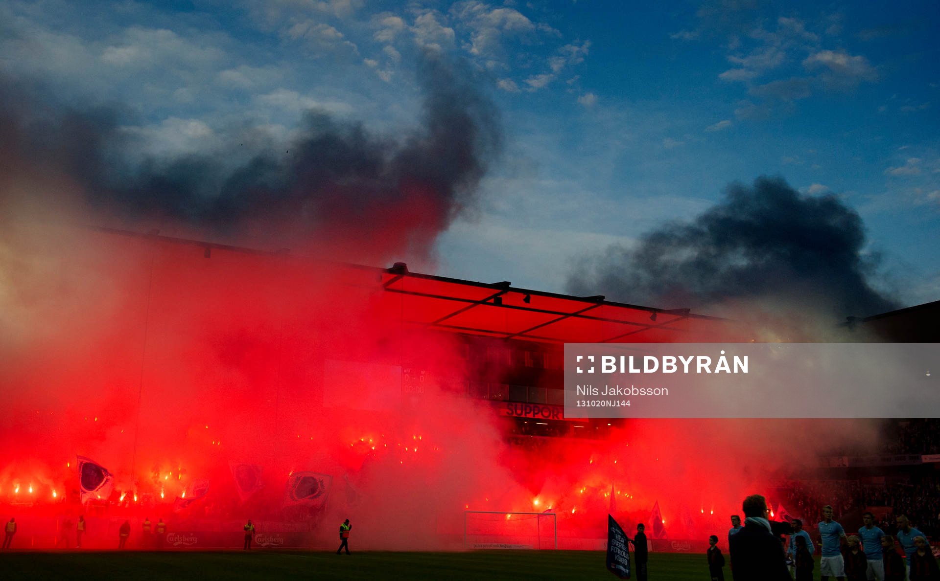 under fotbollsmatchen i Allsvenskan mellan Malmö FF och