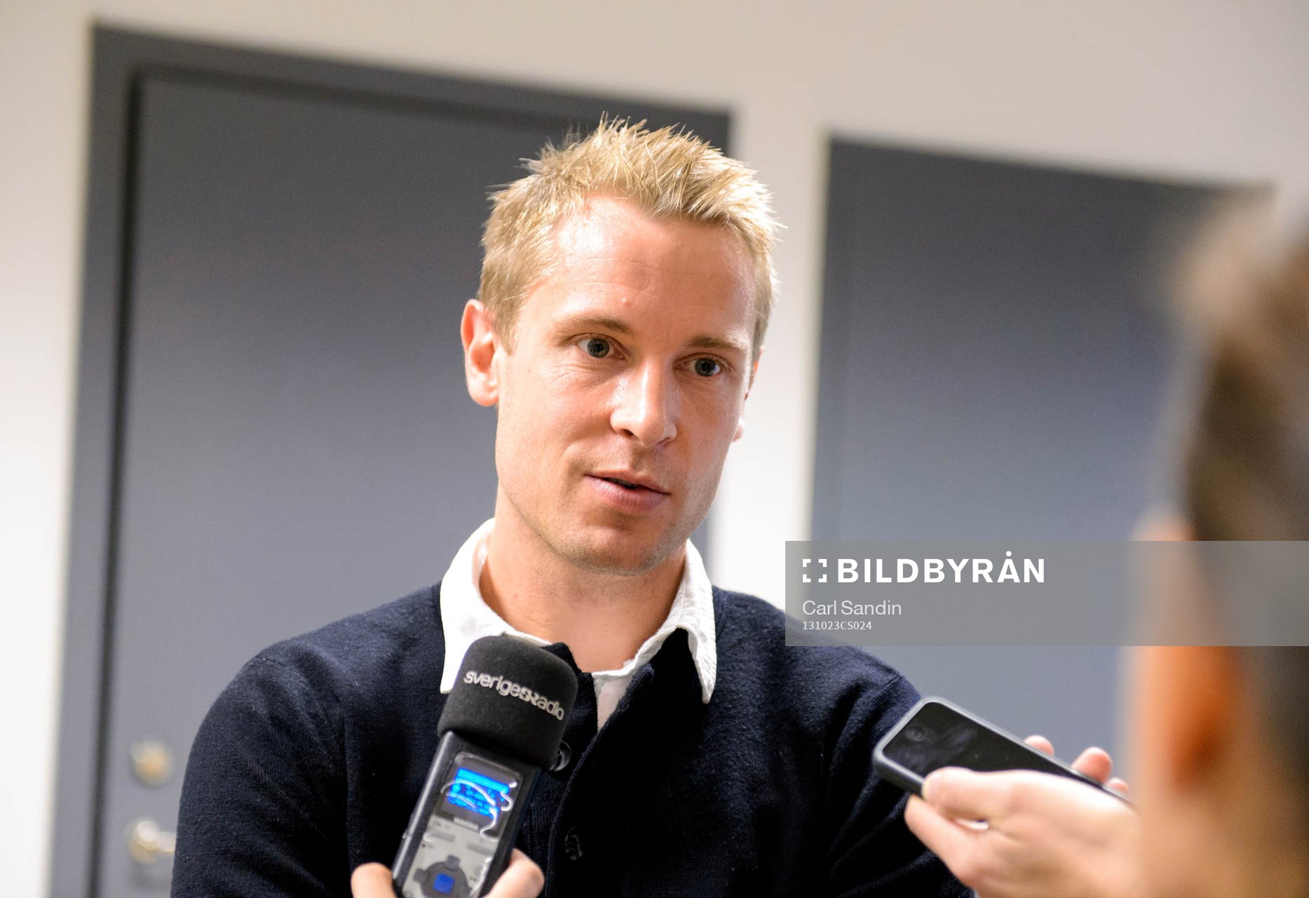 Elfsborgs Andreas Klarström blir intervjuad