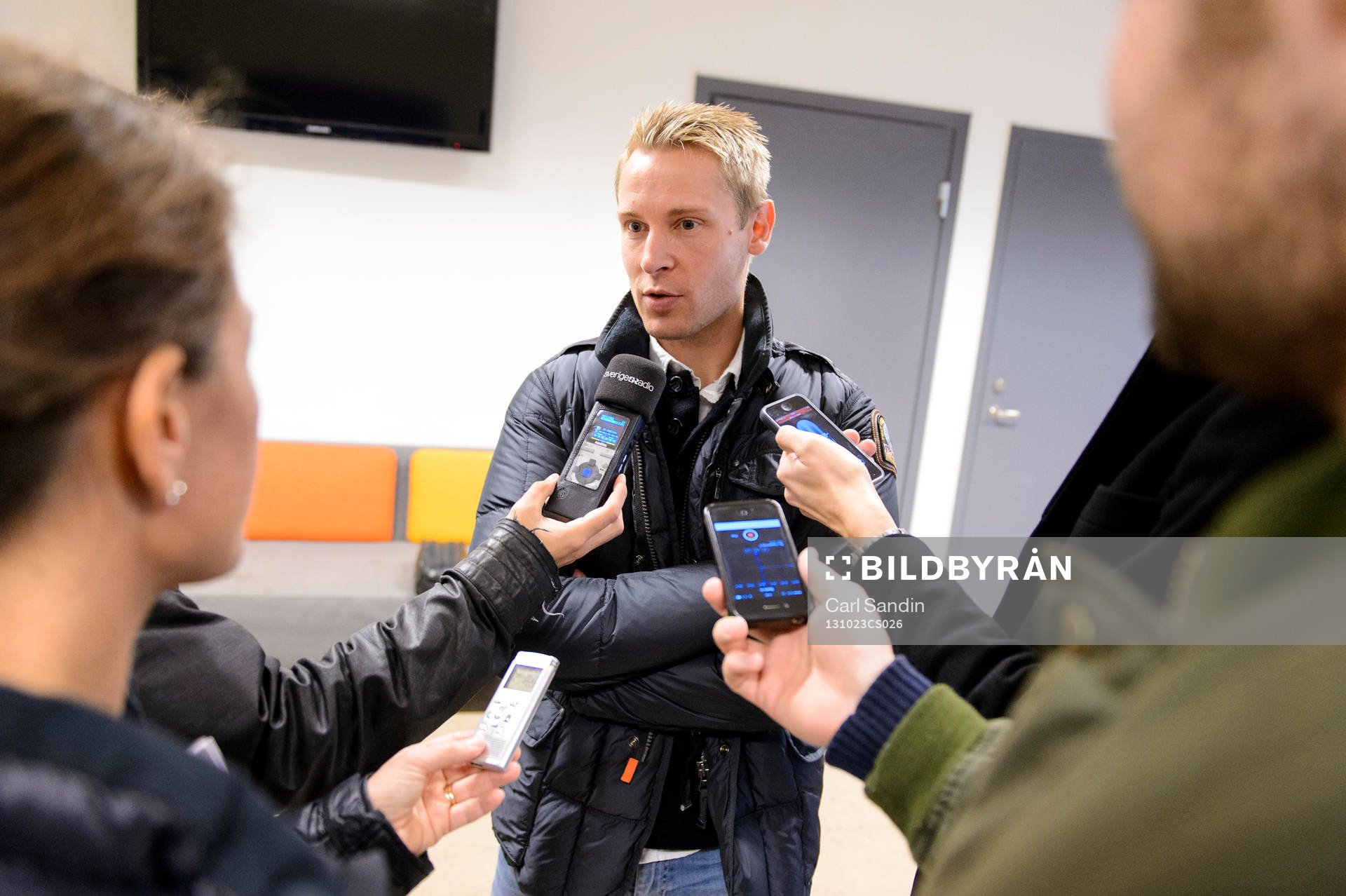Elfsborgs Andreas Klarström blir intervjuad