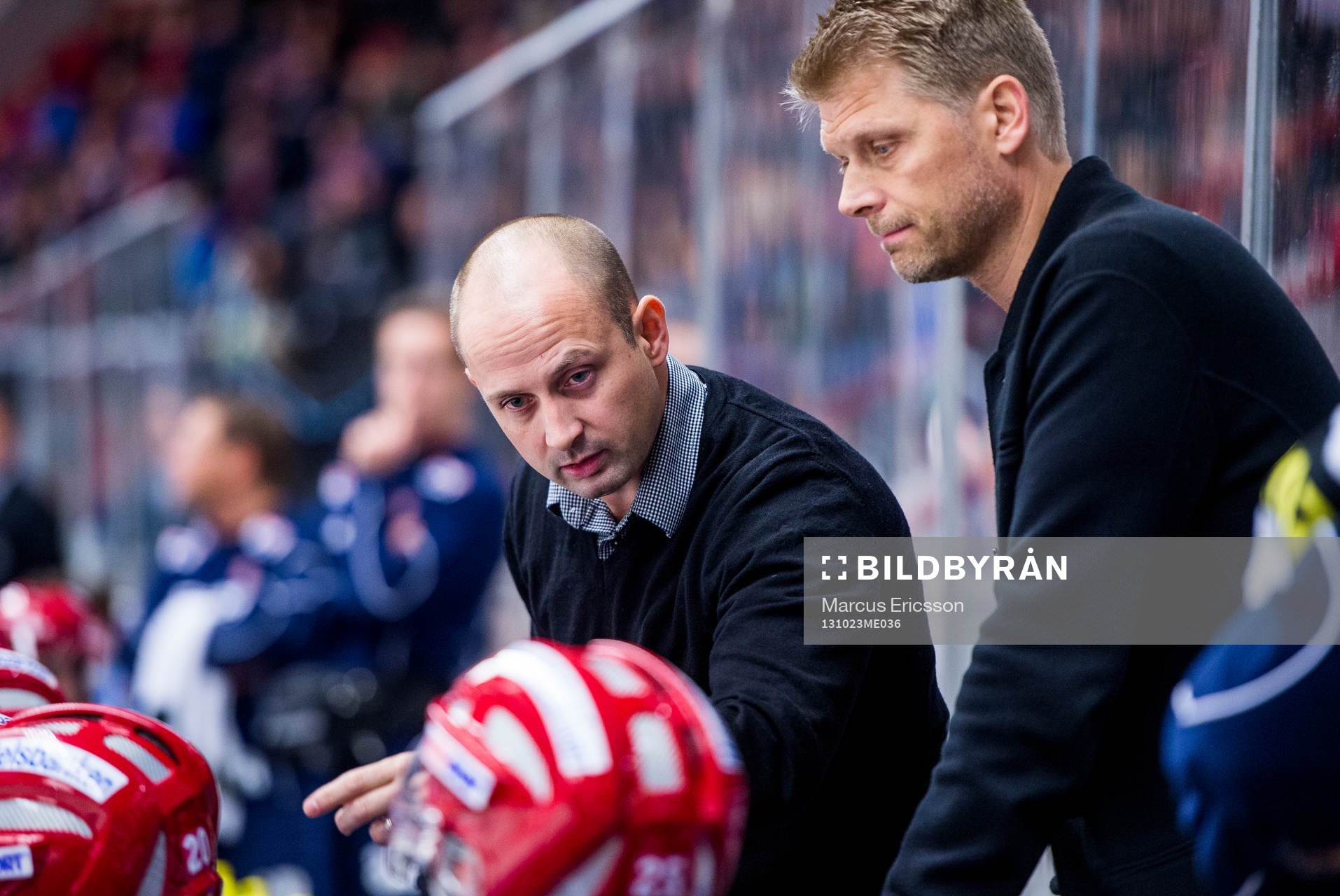 Södertäljes tränare Anders Sörensen och Per Nygårds