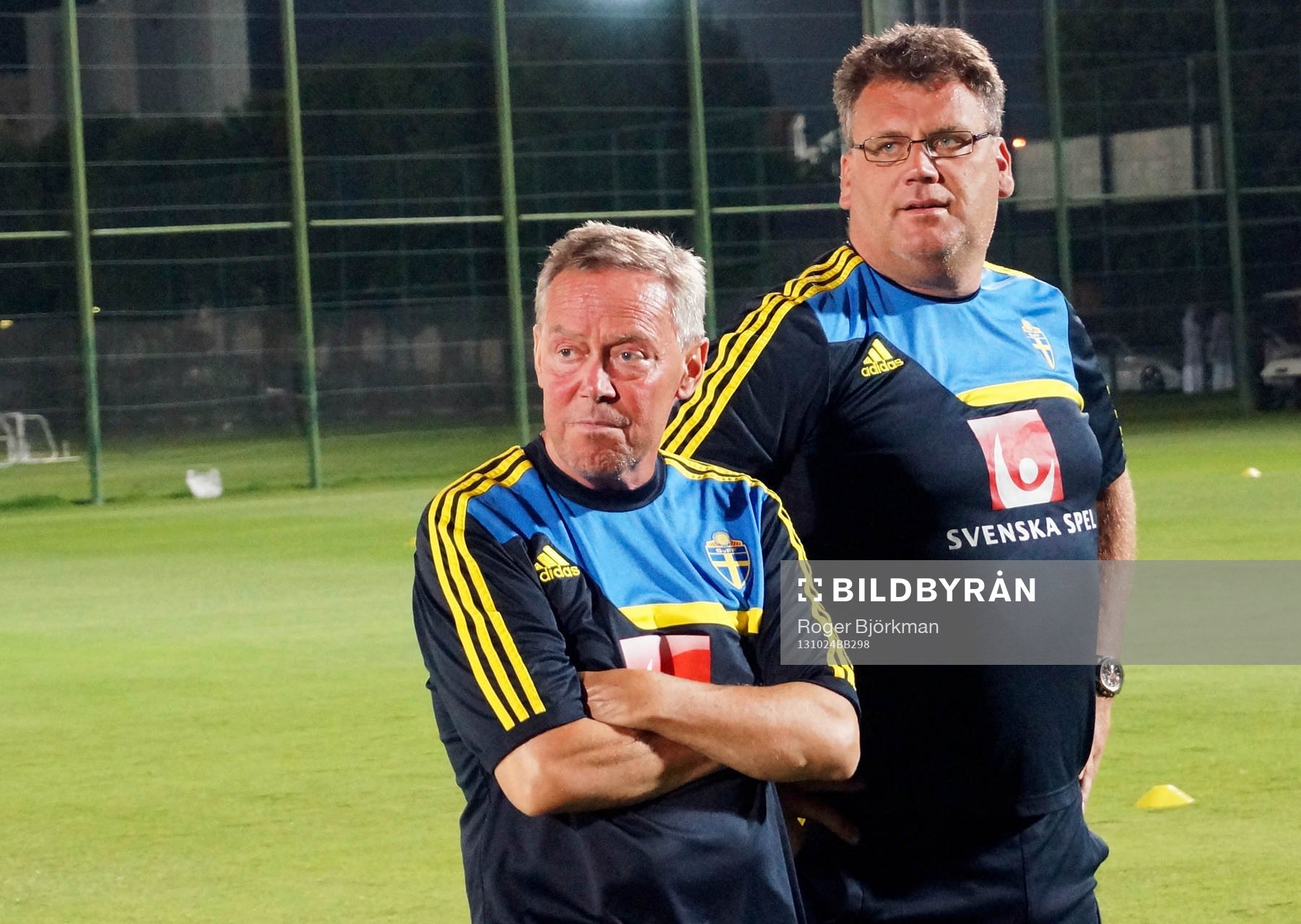 I denna handout-bild från Svenska Fotbollförbundet ses