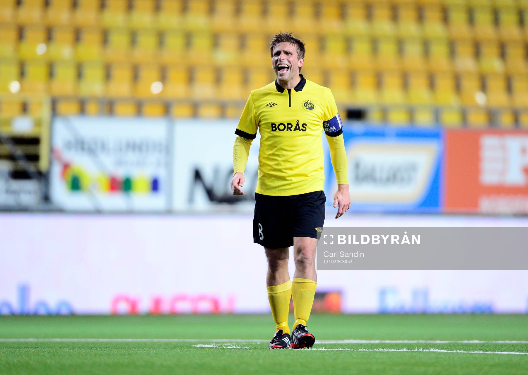 Elfsborgs Anders Svensson under fotbollsmatchen i Europa Leagues gruppspel mellan Elfsborg och Esbjerg den 24 oktober 2013 i Borås.