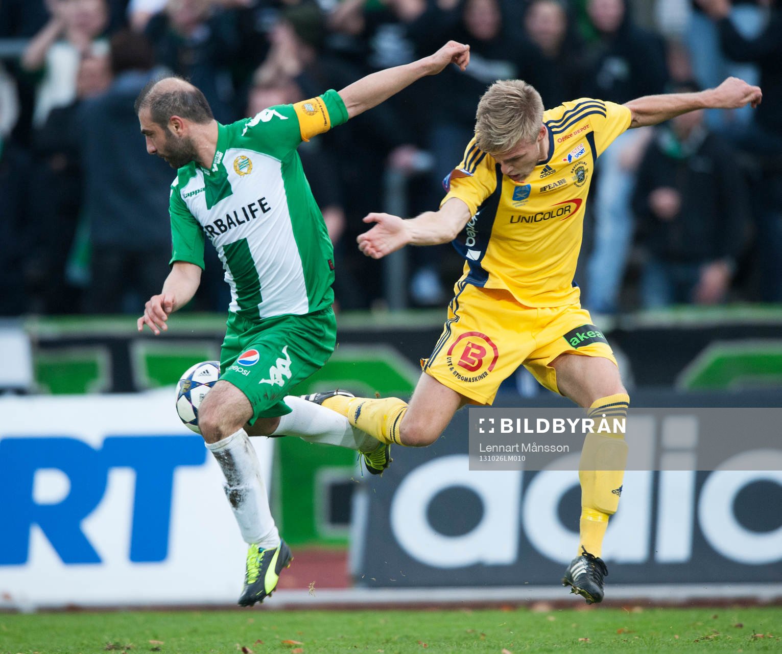 Ängelholms Robin Nilsson och Hammarbys Kennedy Bakircioglu