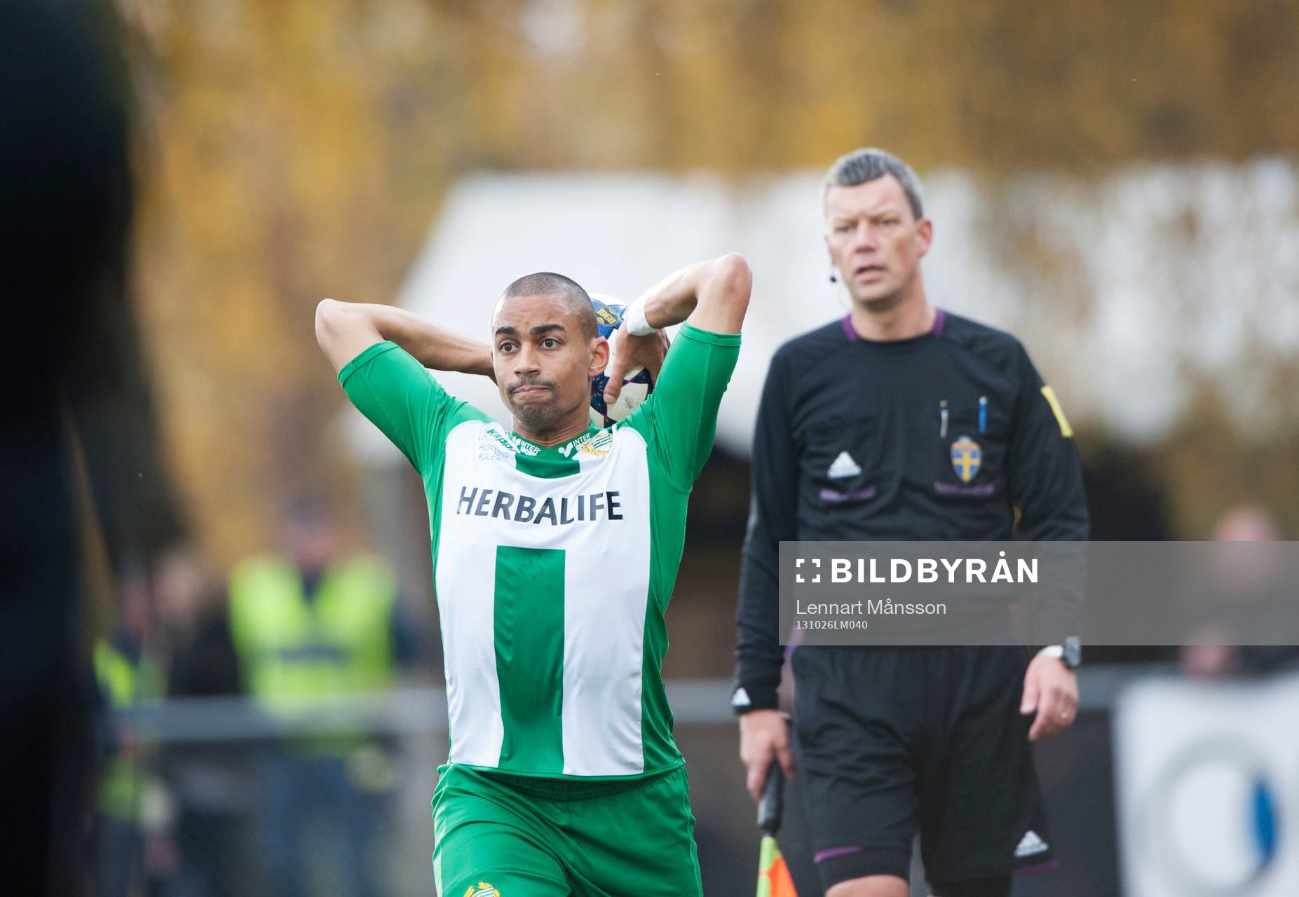 Hammarbys Billy Berntsson inkast i matchen i Superettan