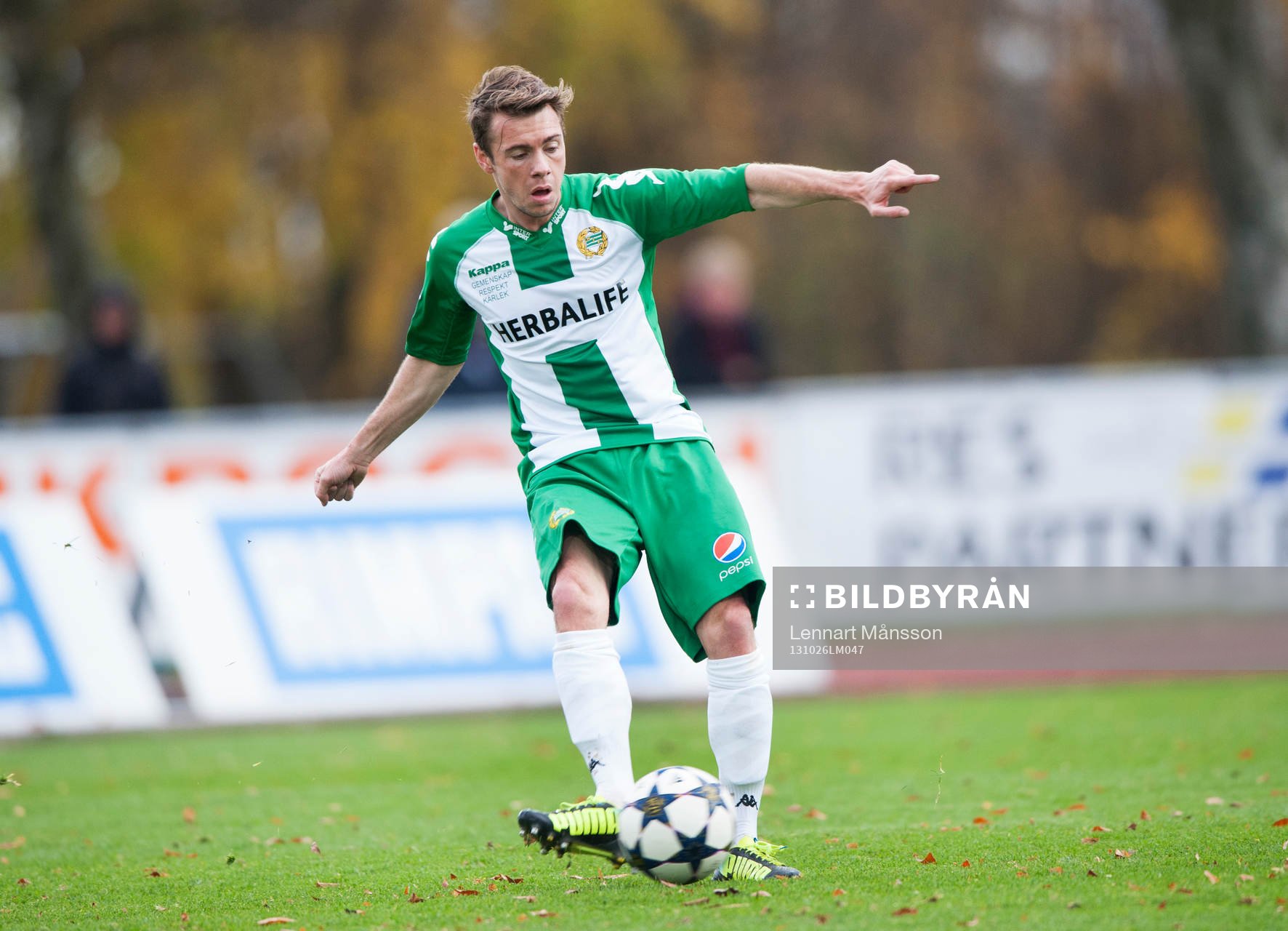 Hammarbys Nikolas Ledgerwood i matchen i Superettan mellan