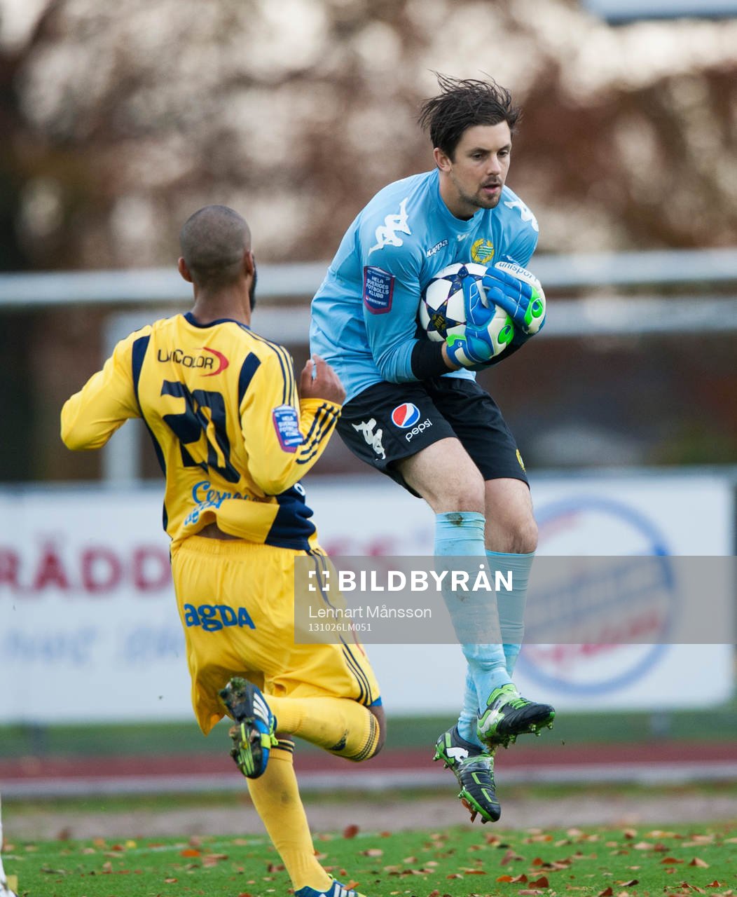 Hammarbys målvakt Johannes Hopf i matchen i Superettan