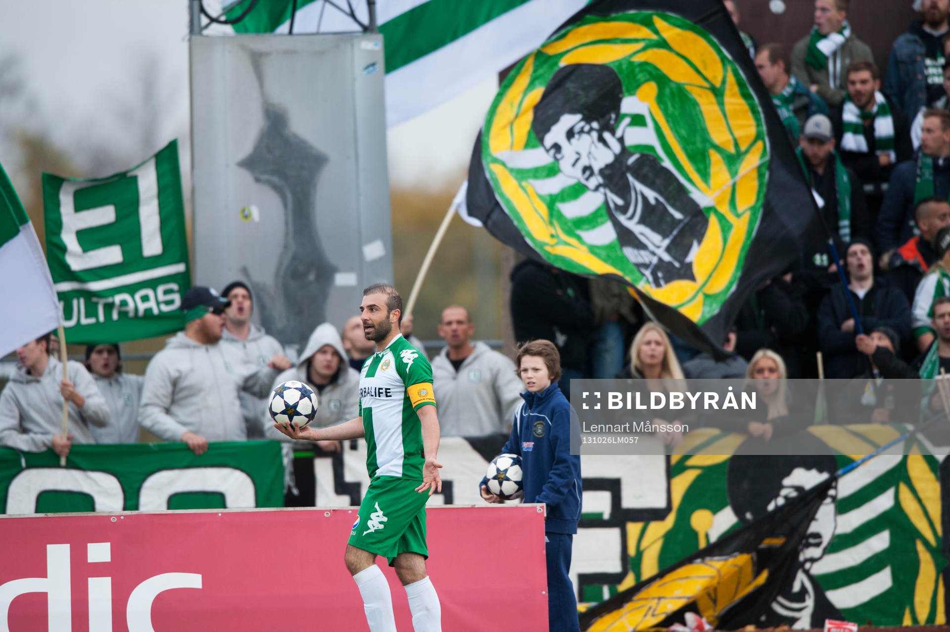 Hammarbys Kennedy Bakircioglu förbereder inkast med