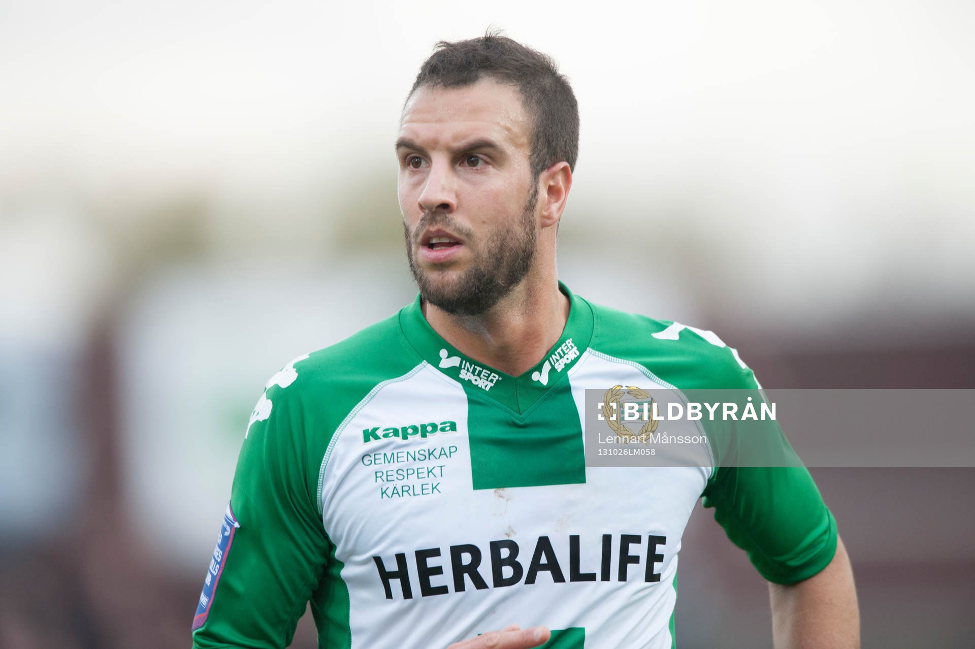 Hammarbys Andreas Haddad i matchen i Superettan mellan