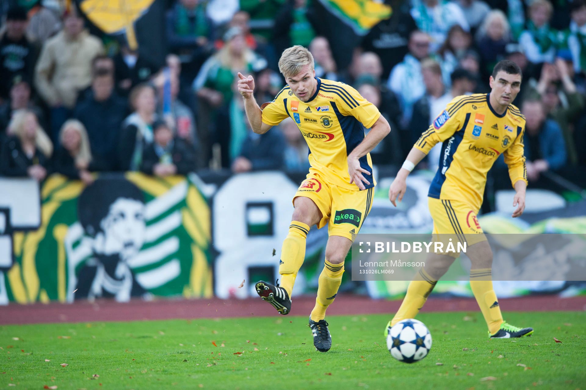 Ängelholms Robin Nilsson i matchen i Superettan mellan