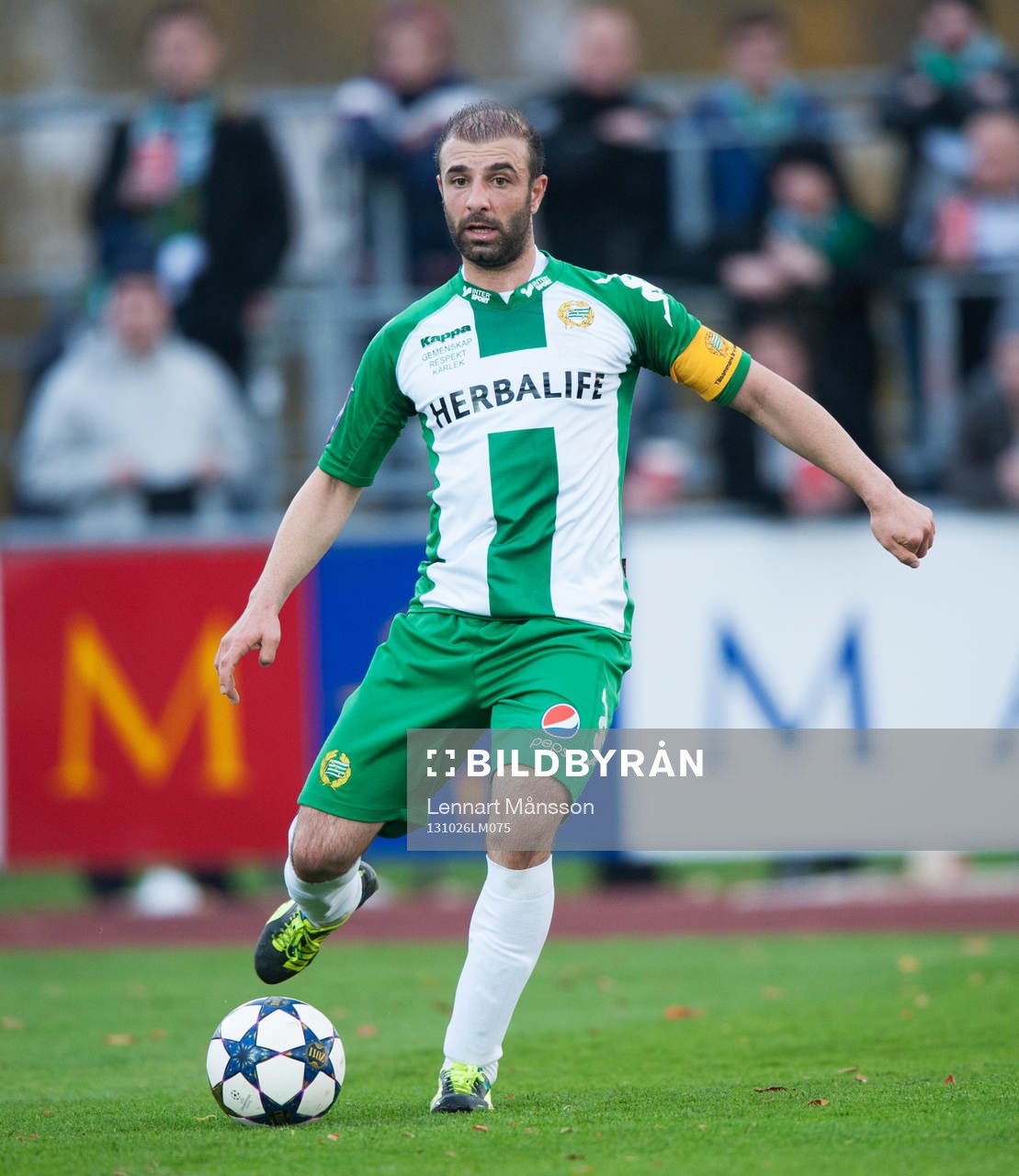 Hammarbys Kennedy Bakircioglu i matchen i Superettan mellan