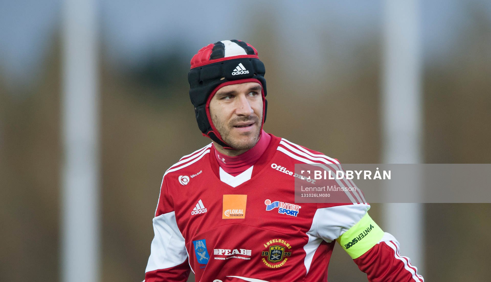Ängelholms Matt Pyzdrowski i matchen i Superettan mellan Ängelholm och Hammarby 26 oktober 2013.