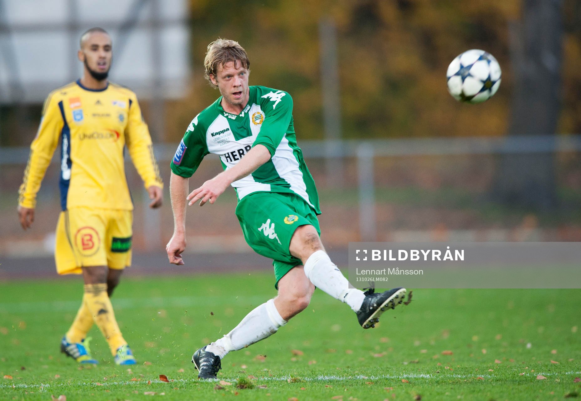 Hammarbys Mikael Rynell i matchen i Superettan mellan