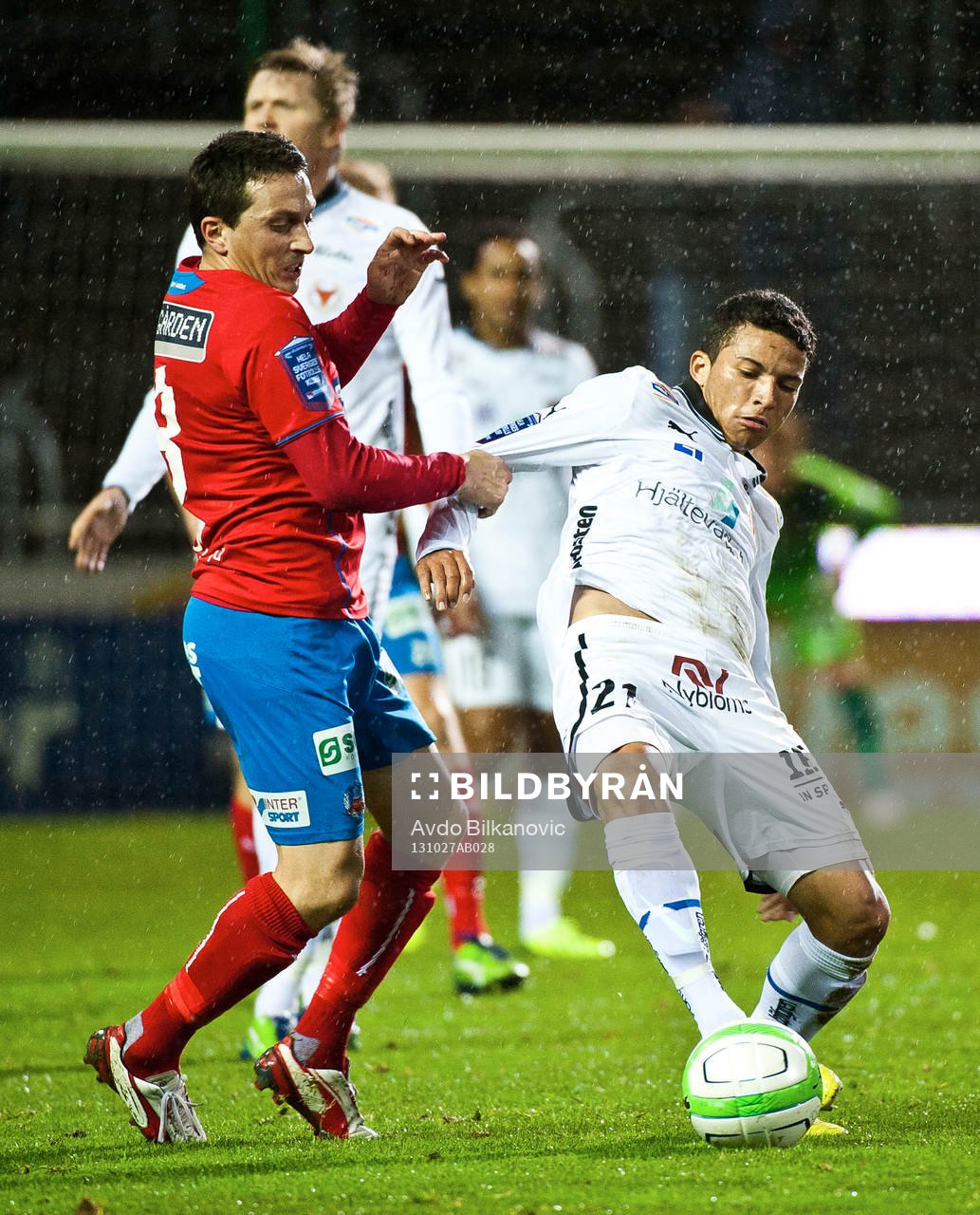 Kalmars Ismael Silva Lima och Helsingborgs Ardian Gashi