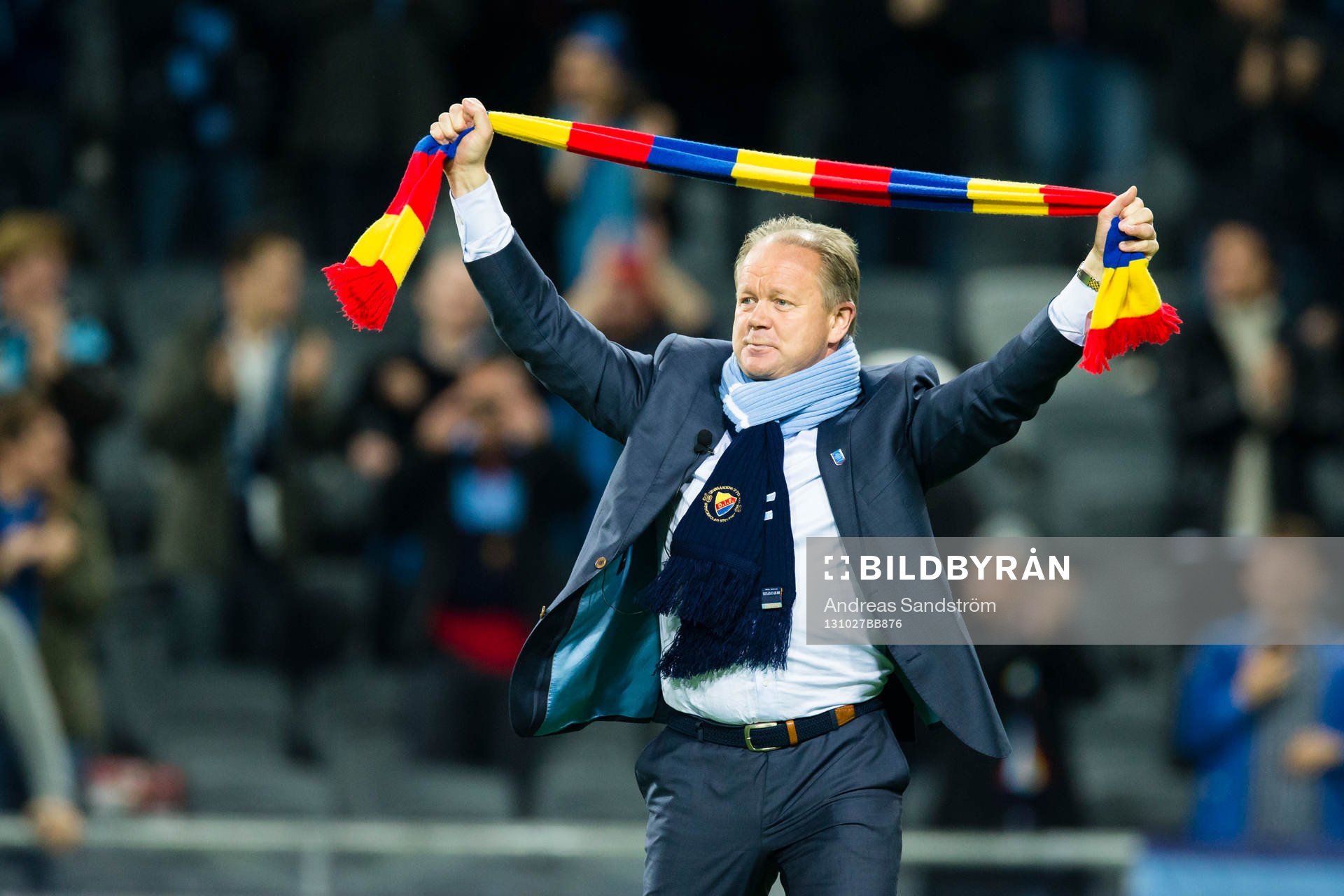 Djurgårdens tränare Per-Mathias Högmo avtackas och