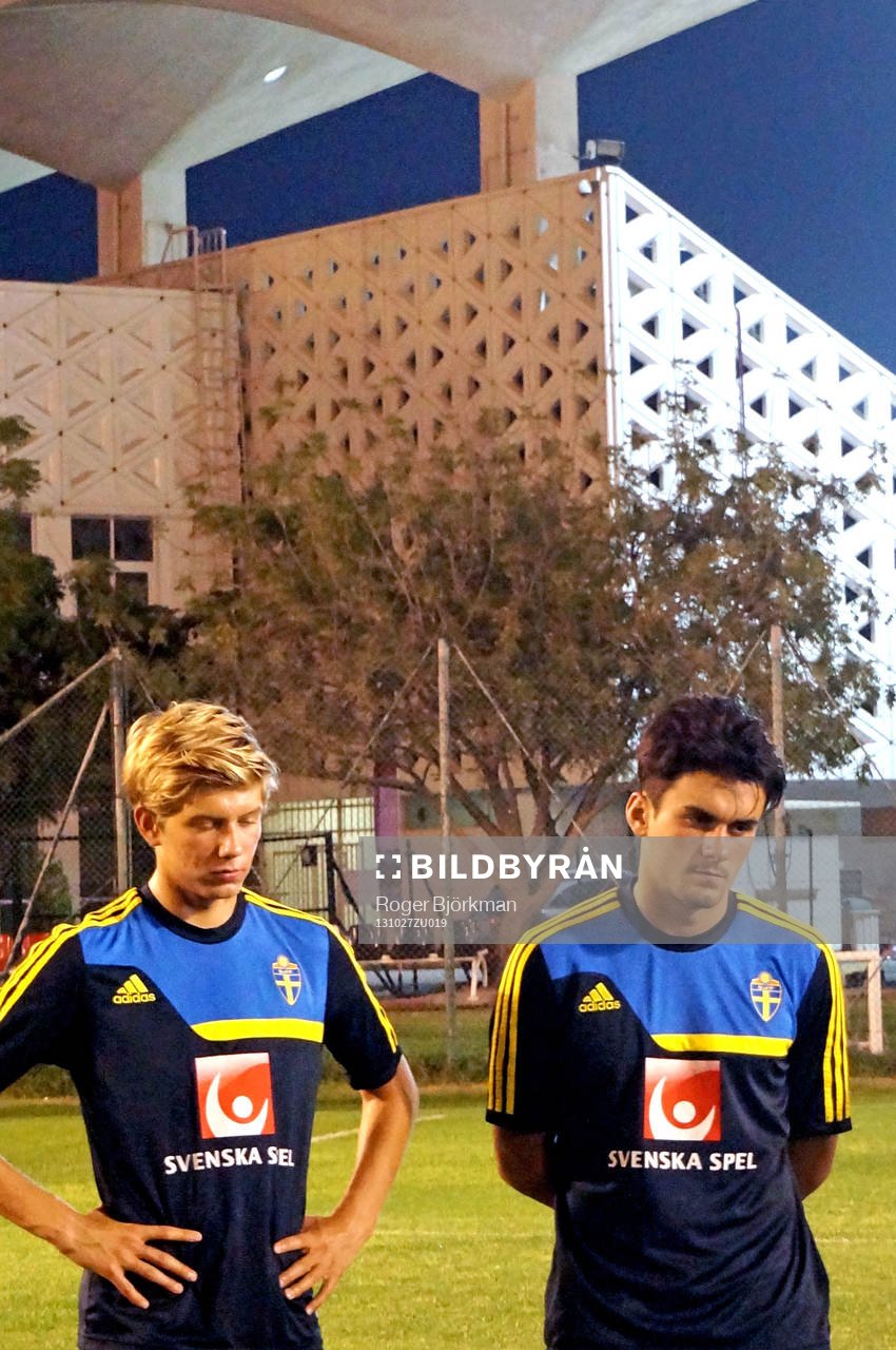 I denna handout-bild från Svenska Fotbollförbundet ses