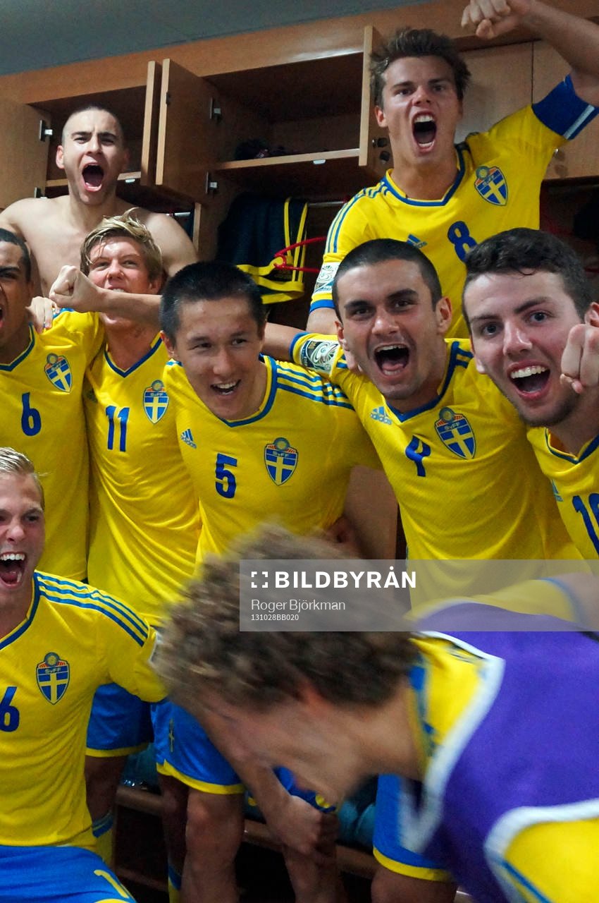 I denna handout-bild från Svenska Fotbollförbundet ses