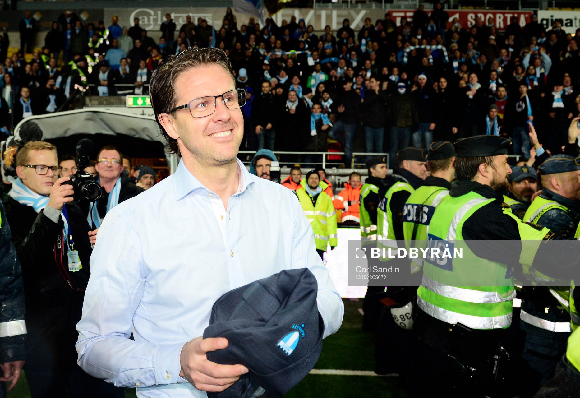 Malmös tränare Rikard Norling jublar