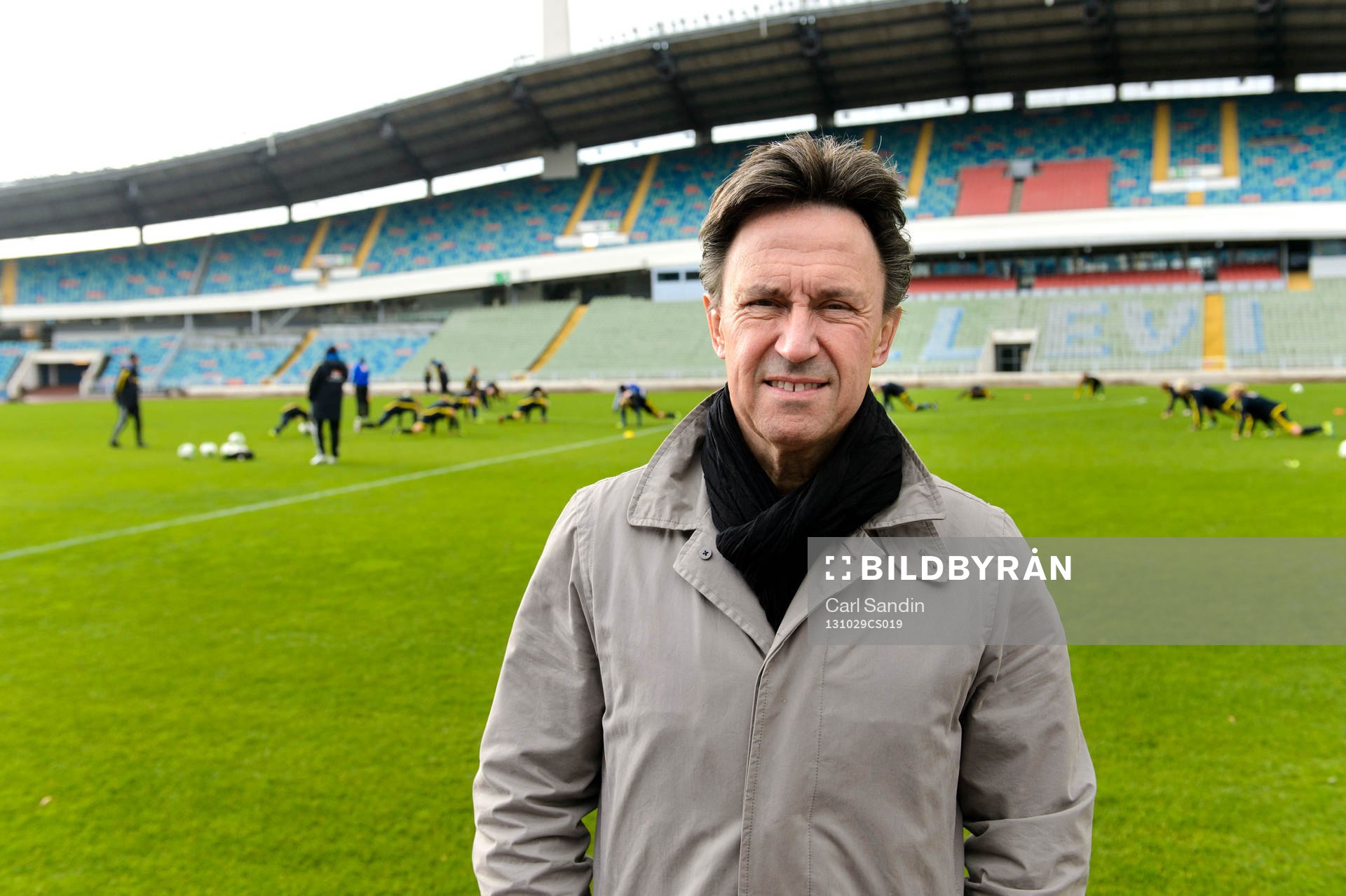Expressens journalist Mats Bråstedt under fotbollsträningen den 29 oktober 2013 i Göteborg.