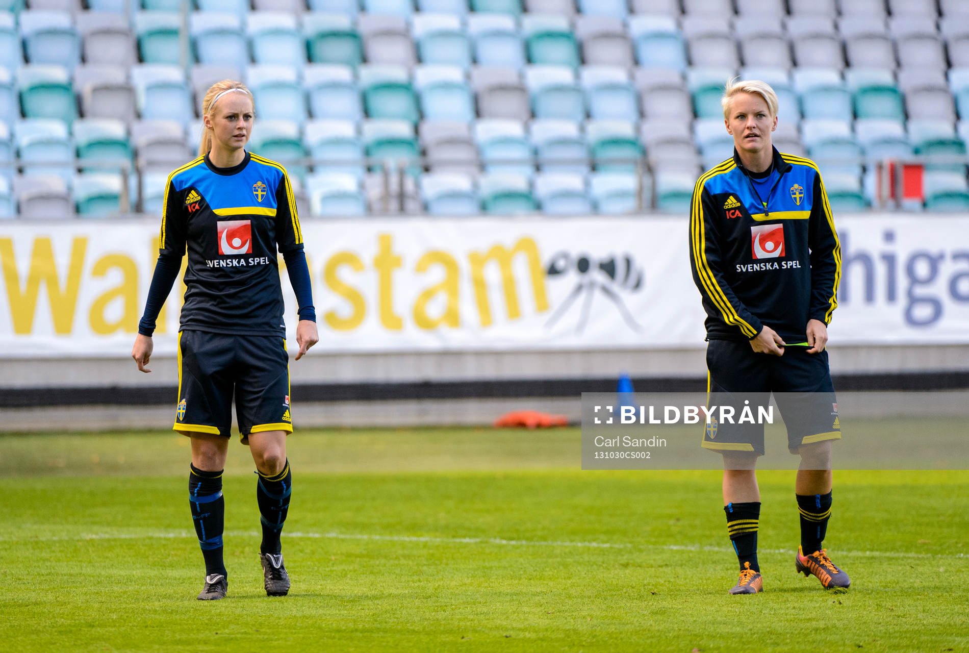 Sveriges Amanda Ilestedt och Nilla Fischer