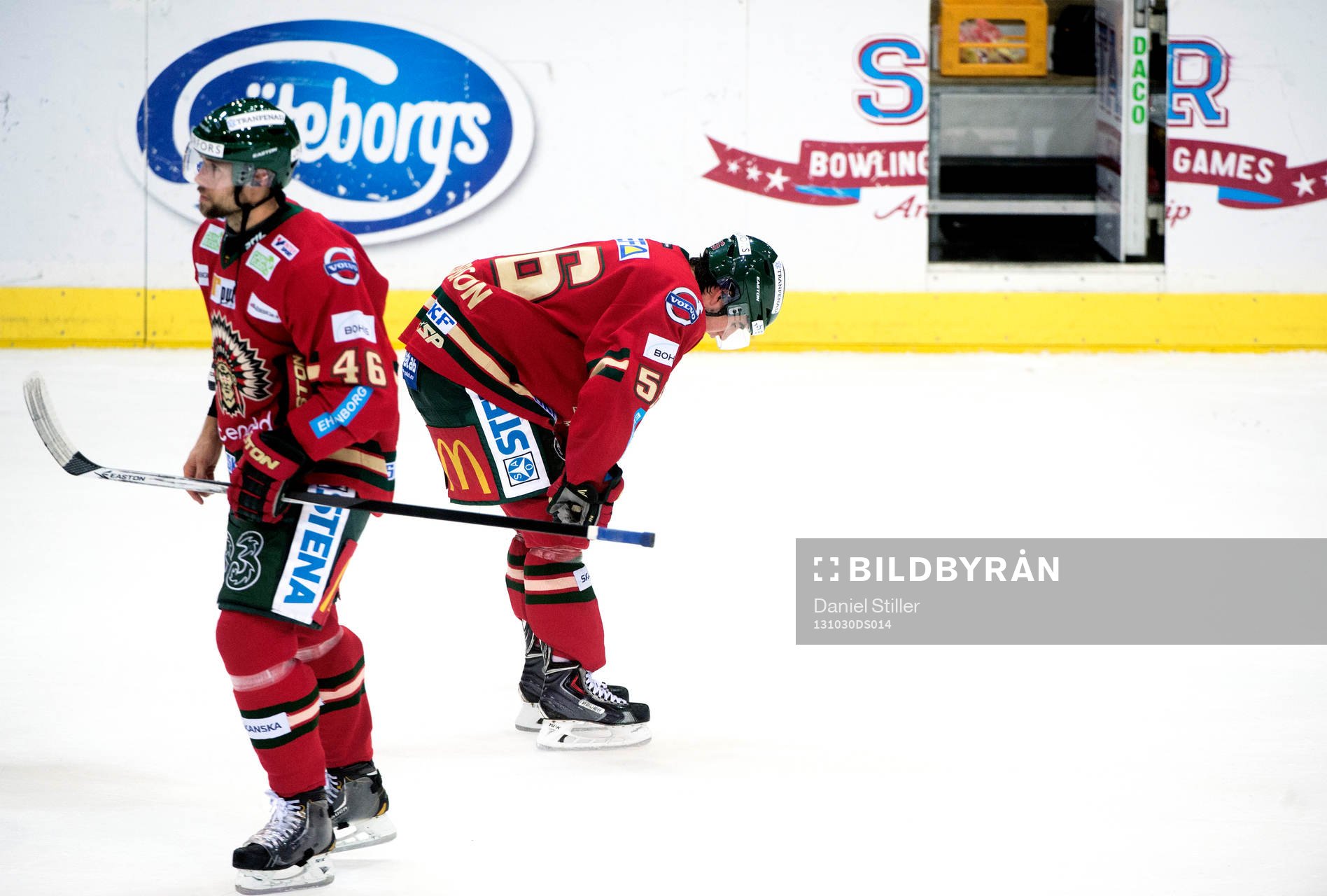 Frölundas Christoffer Persson och Erik Gustafsson deppar
