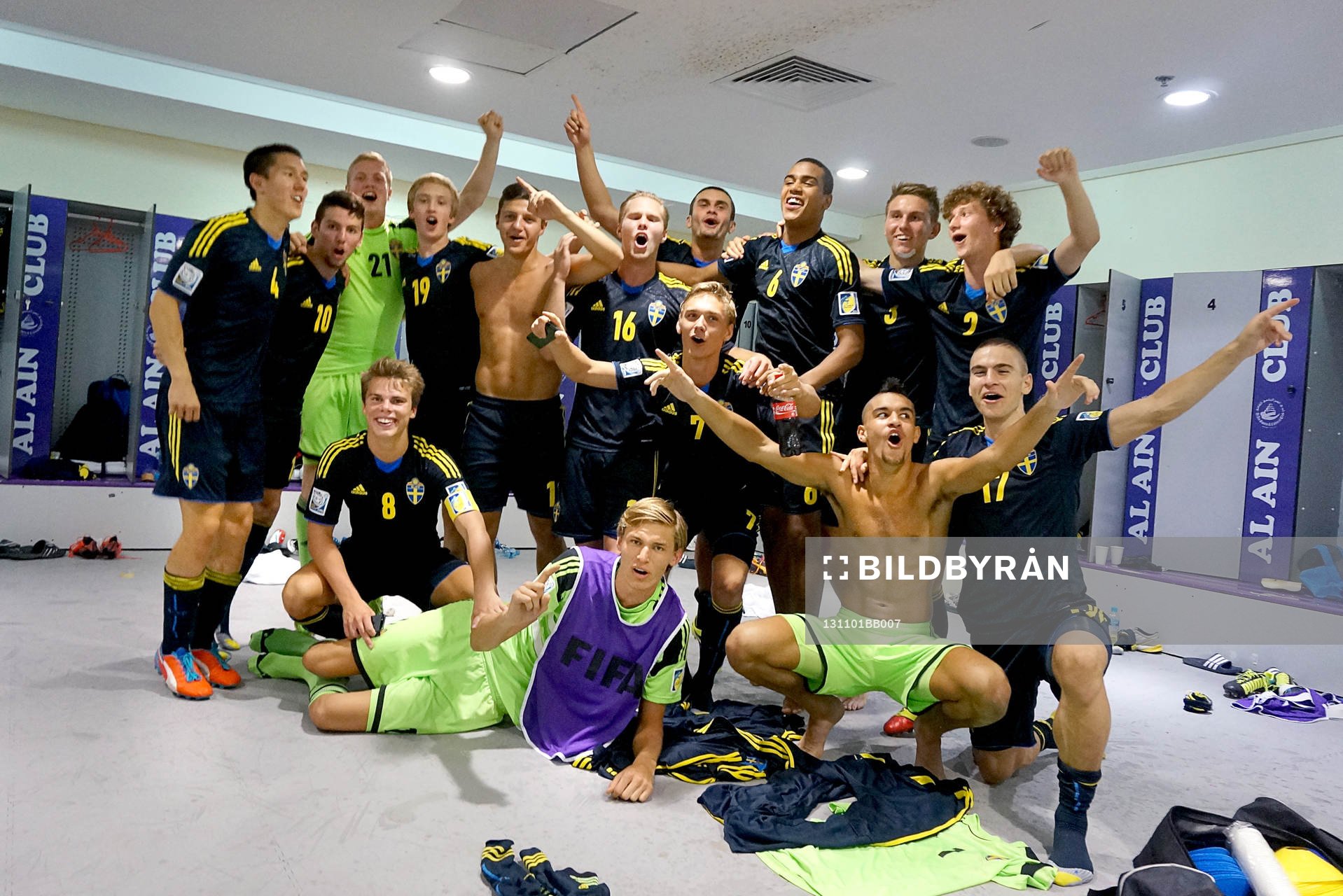 I denna handoutbild från Svenska Fotbollsförbundet syns