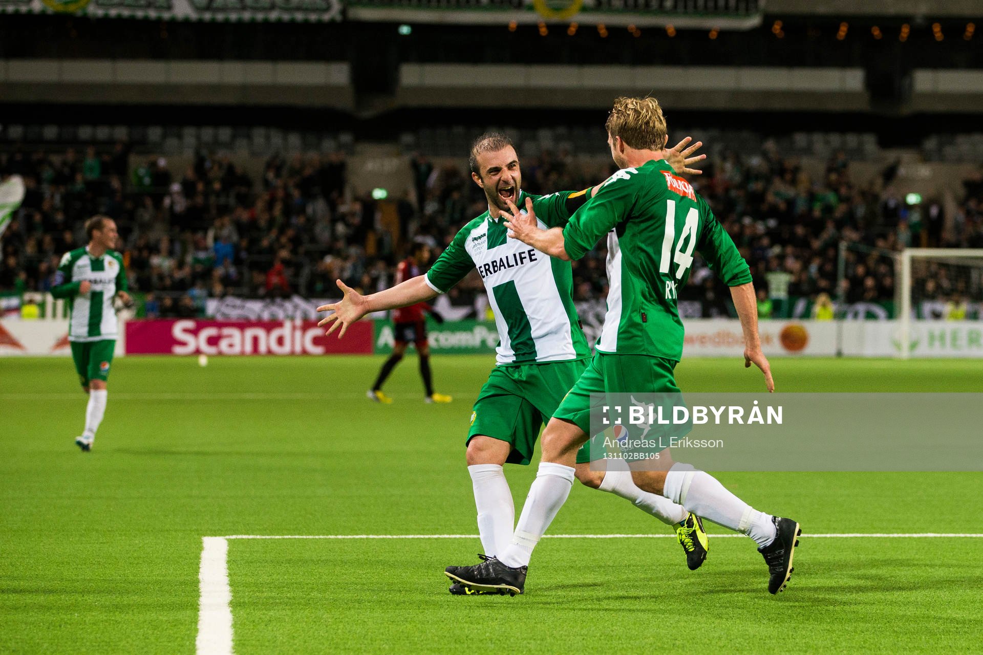 Hammarbys Mikael Rynell jublar