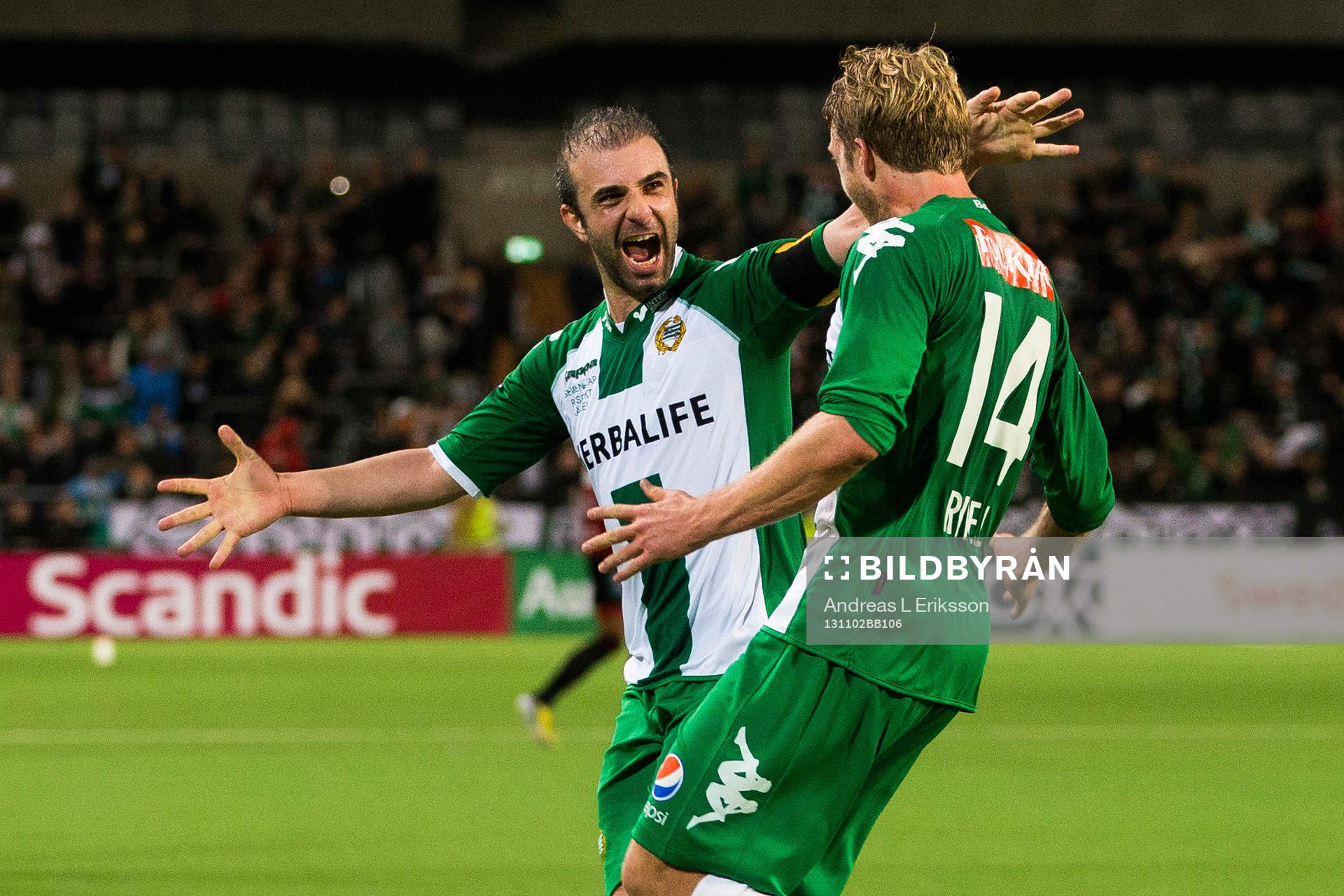 Hammarbys Mikael Rynell jublar