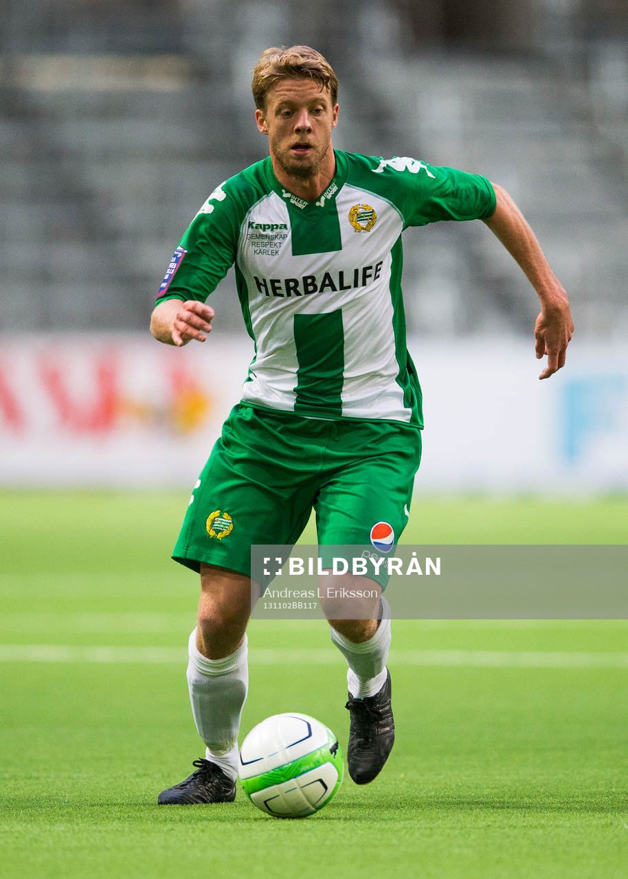 Hammarbys Mikael Rynell med boll