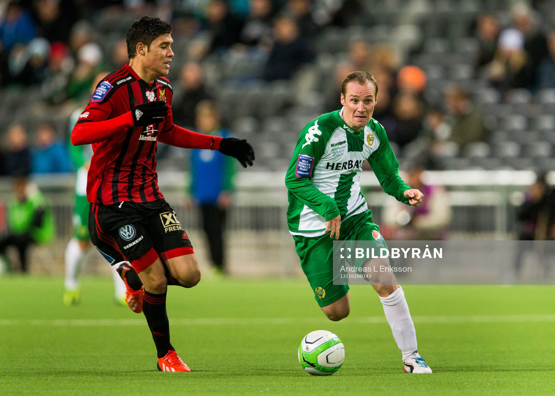 Östersunds Eder Lopez Carreras och Hammarbys Christoffer
