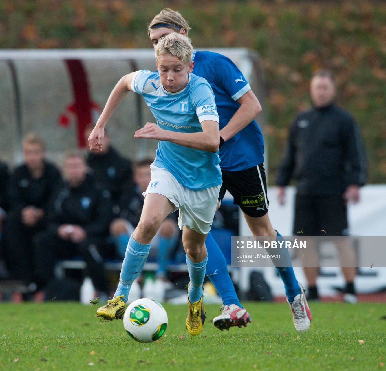 Närkamp  i SM-finalen för 17-åringar mellan Halmstad och