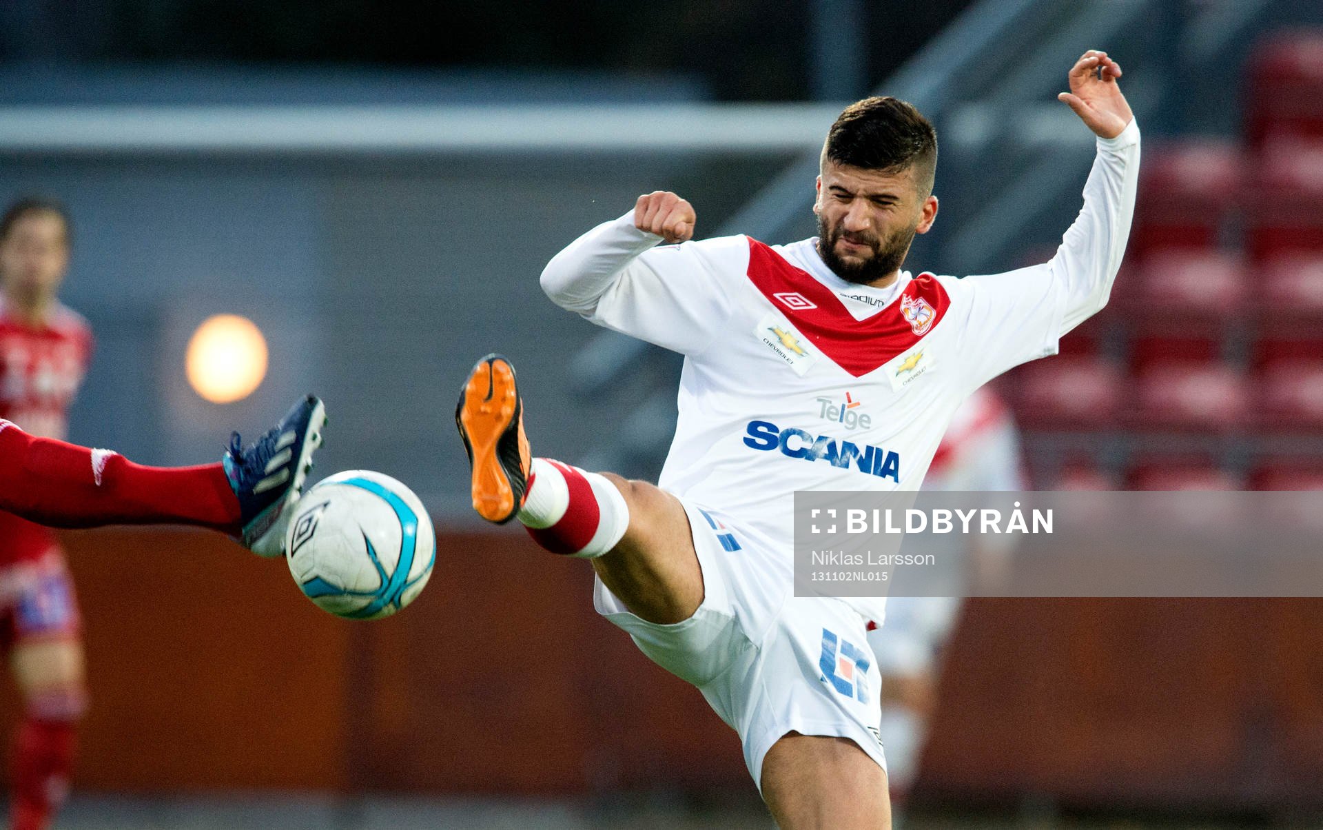 Sotiris Papagiannopoulus, Assyriska under en fotbollsmatch i Superettan mellan Assyriska och Degerfors, den 2 november 2013 i Södertälje.