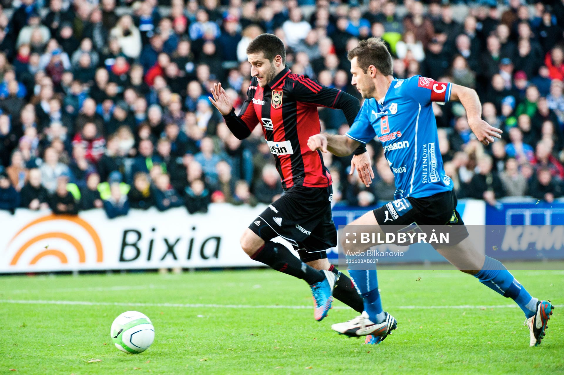 Brommapojkarnas Gabriel Özkan och Halmstads Stefan