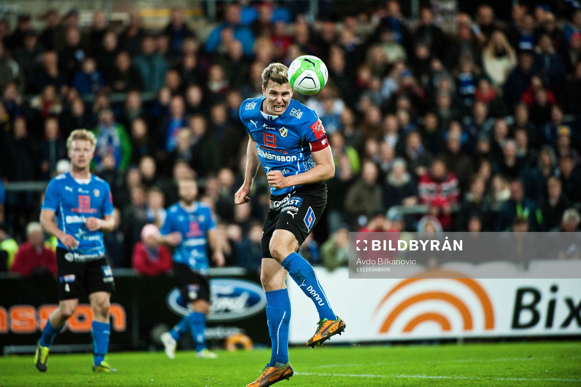 Halmstads Rickard Magyar under allsvenska matchen mellan Halmstad och Brommapojkarna den 03 november  2013 i Halmstad