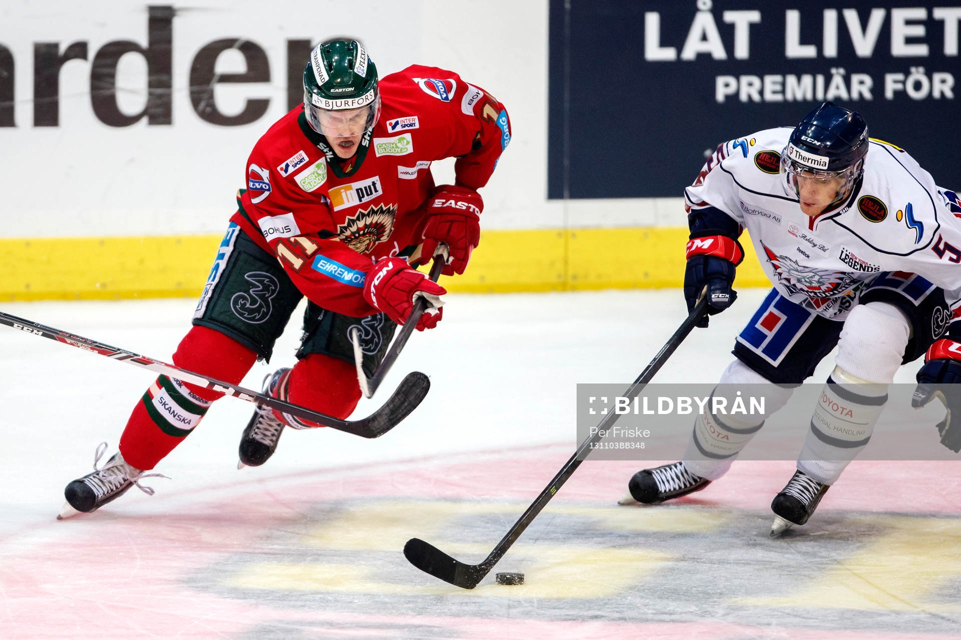 Frölundas Magnus Kahnberg och Linköpings Mattias Bäckman