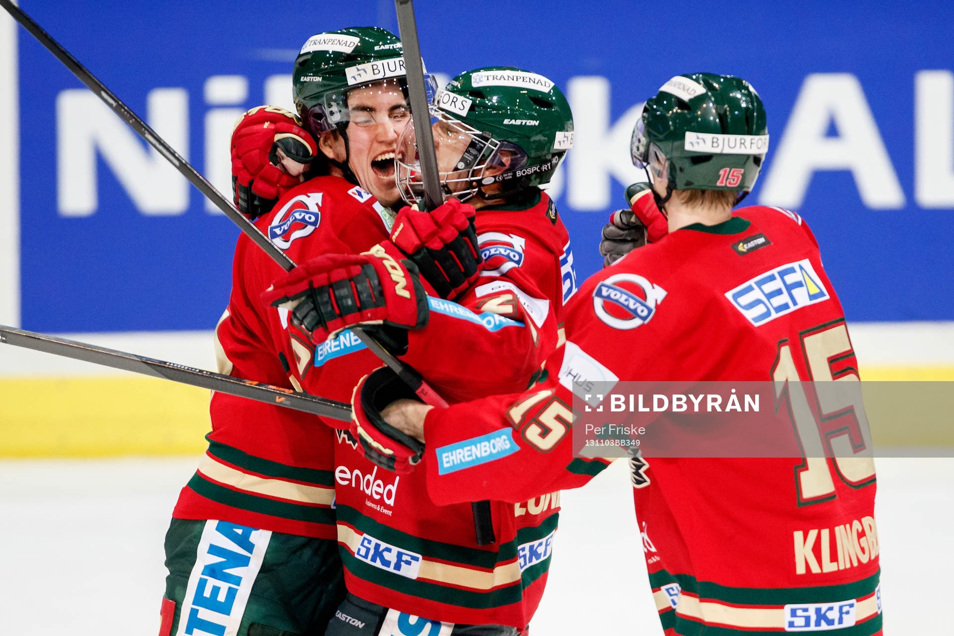 Frölundas Erik Gustavsson, Joel Lundqvist och John