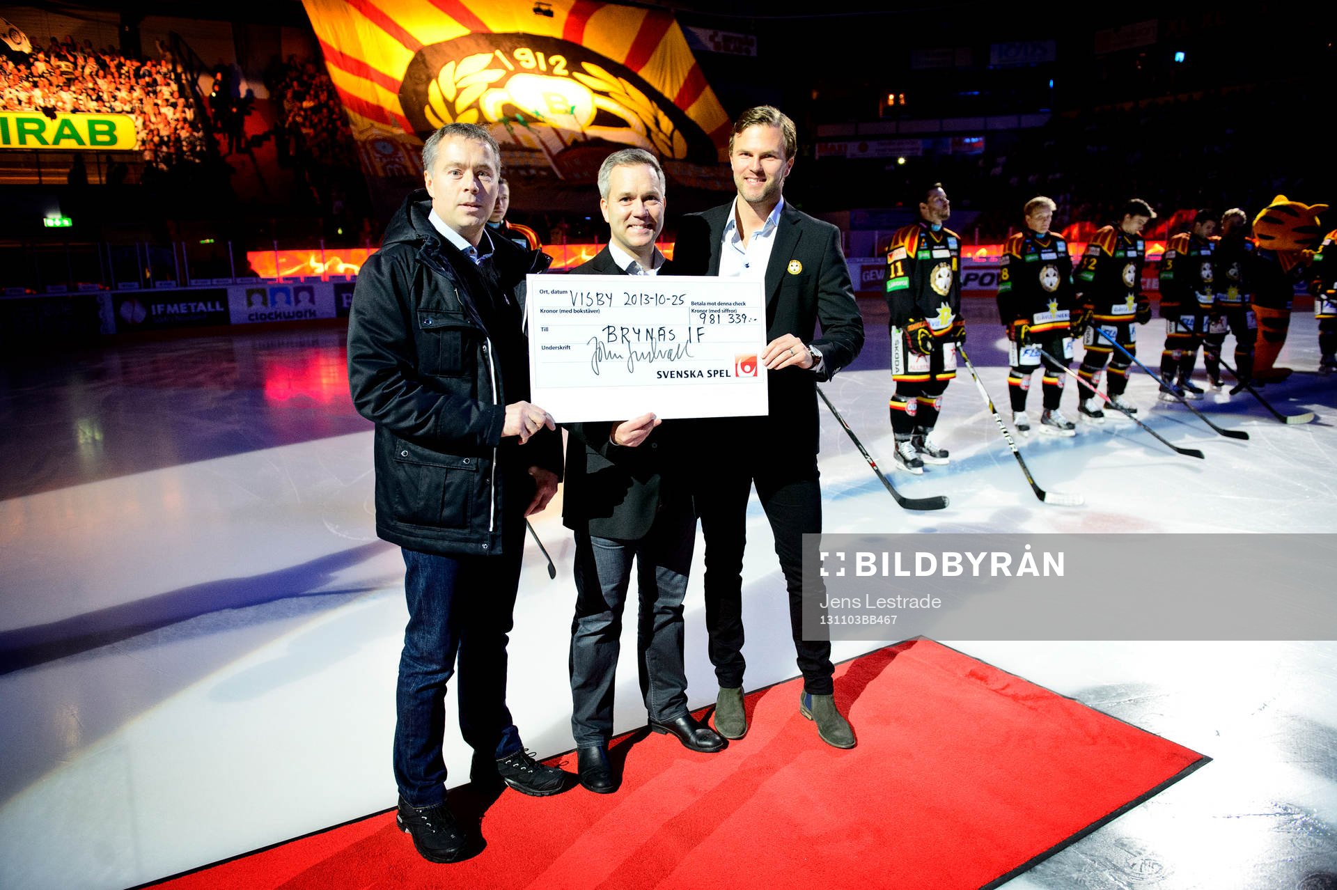 Svenska spel ger pengar till Brynäs IF innan matchen