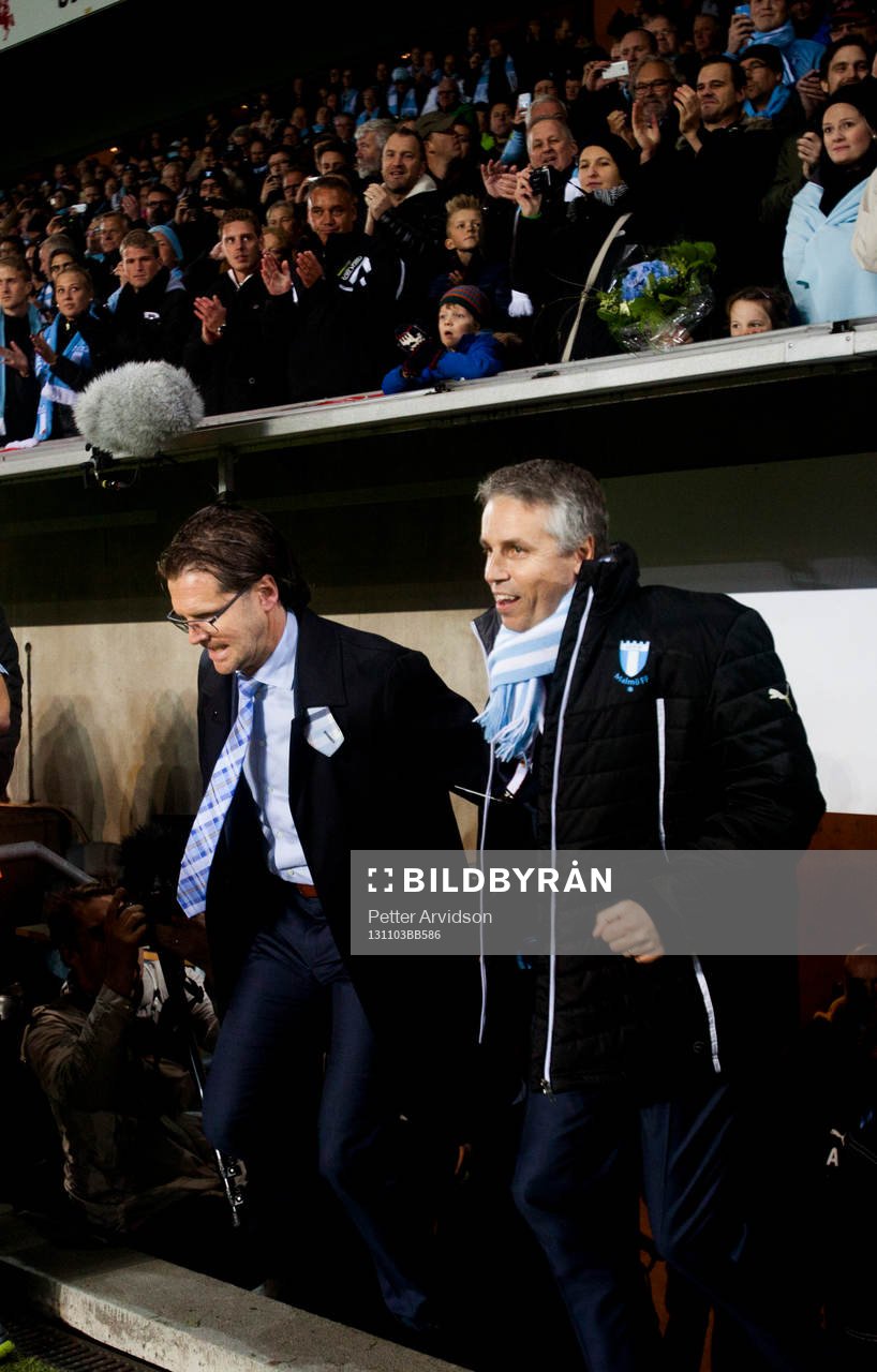 Malmös sportchef Per Ågren och tränare Rikard Norling