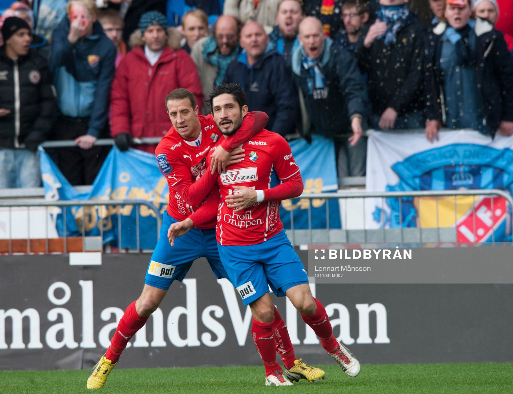 Östers Pablo Pinones Artce har gjort 1-0 till Öster och